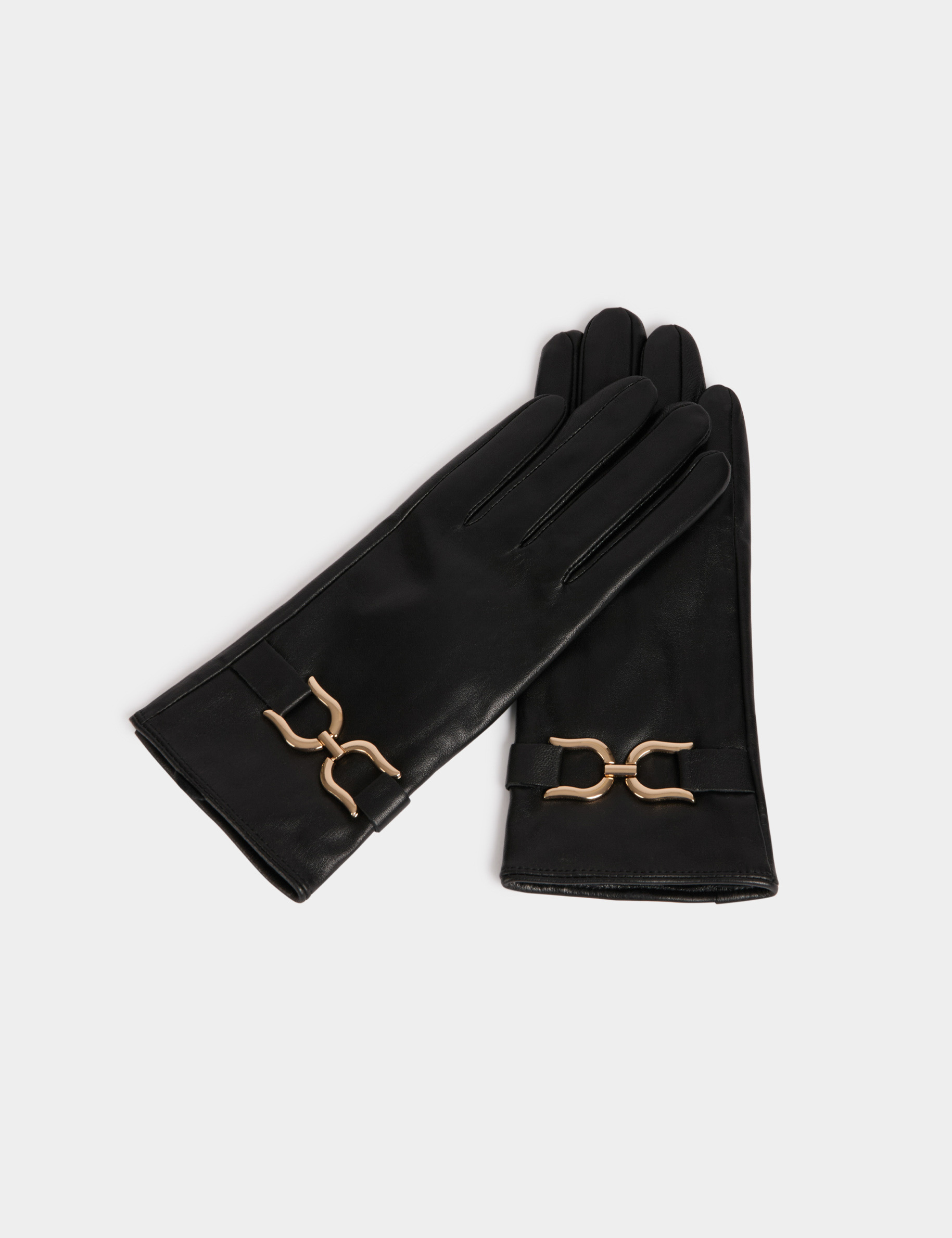 Gloves with buckle black women