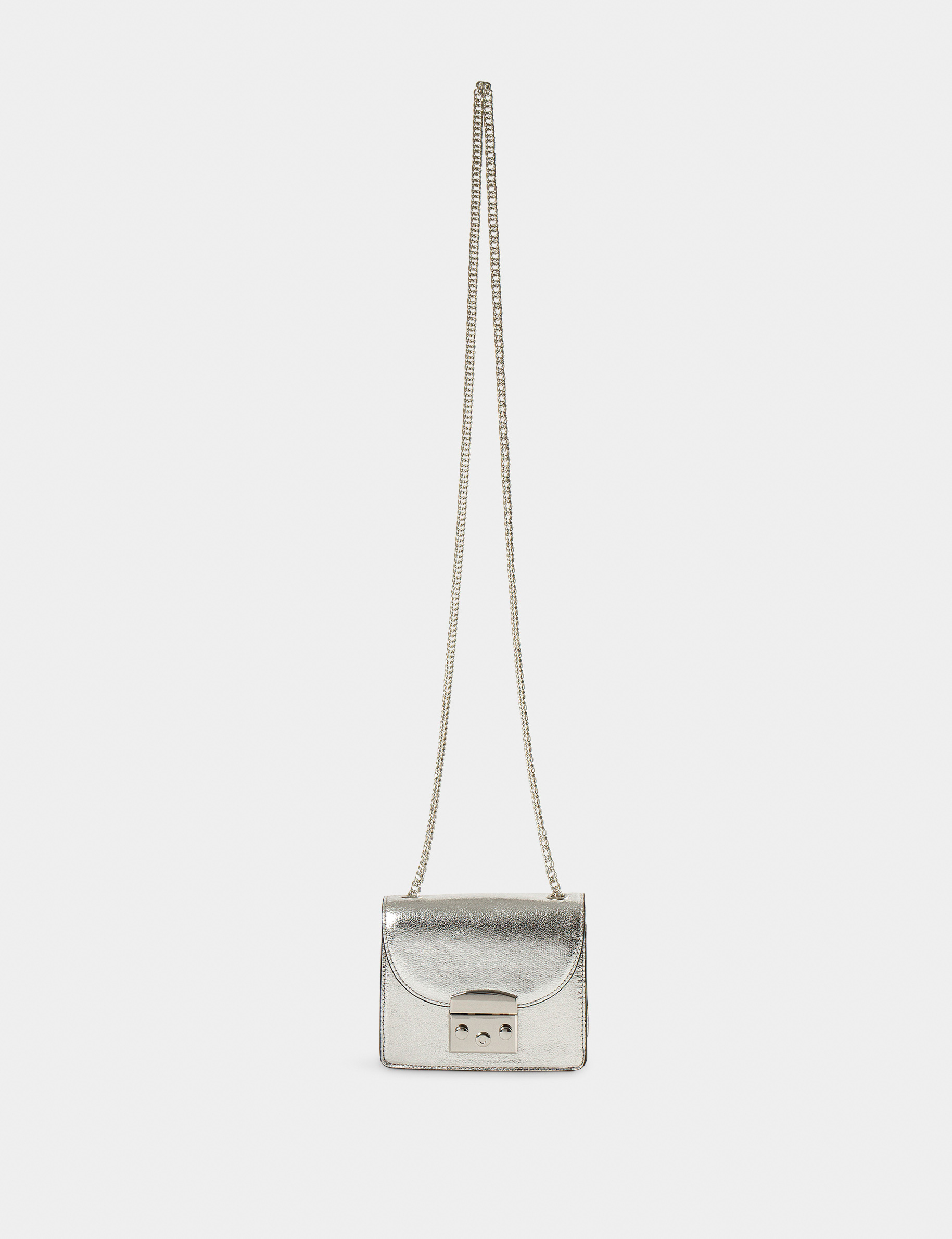 Clutch bag with metallised effect silver ladies' Clutch bag with metallised effect silver ladies'