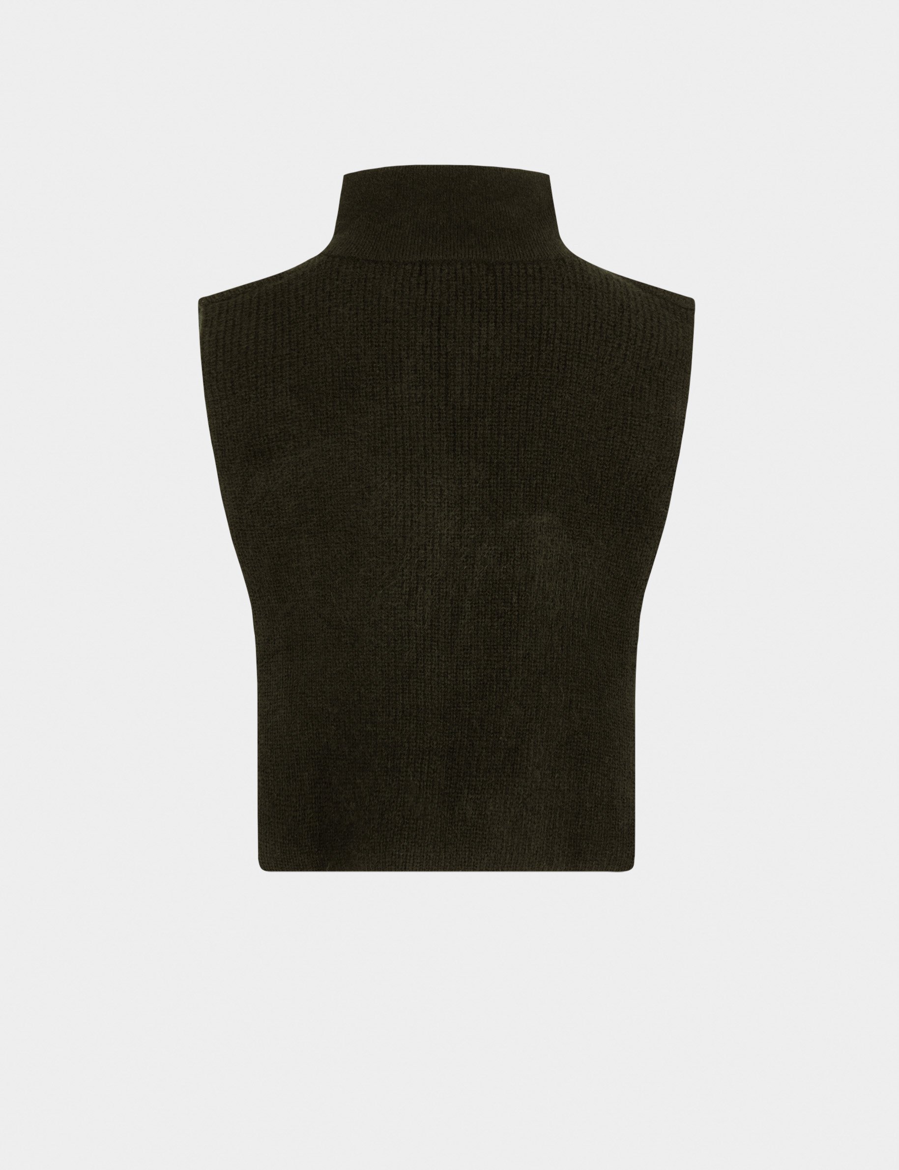 Zip-up poncho black women