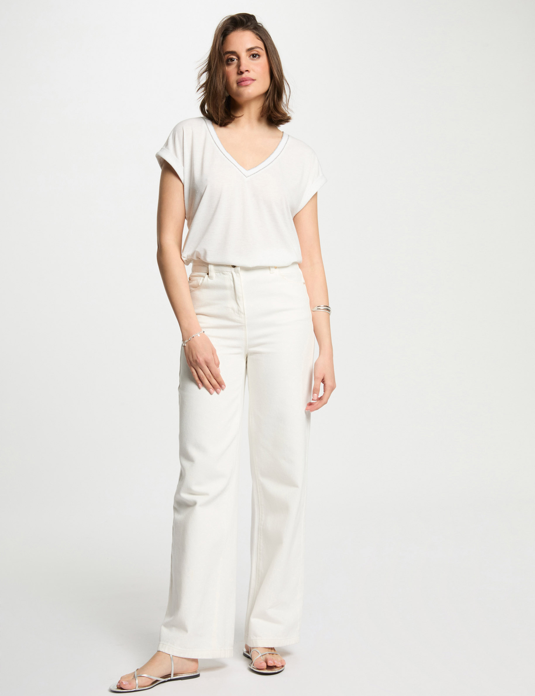 short sleeved t shirt ivory women Short-sleeved t-shirt ivory women