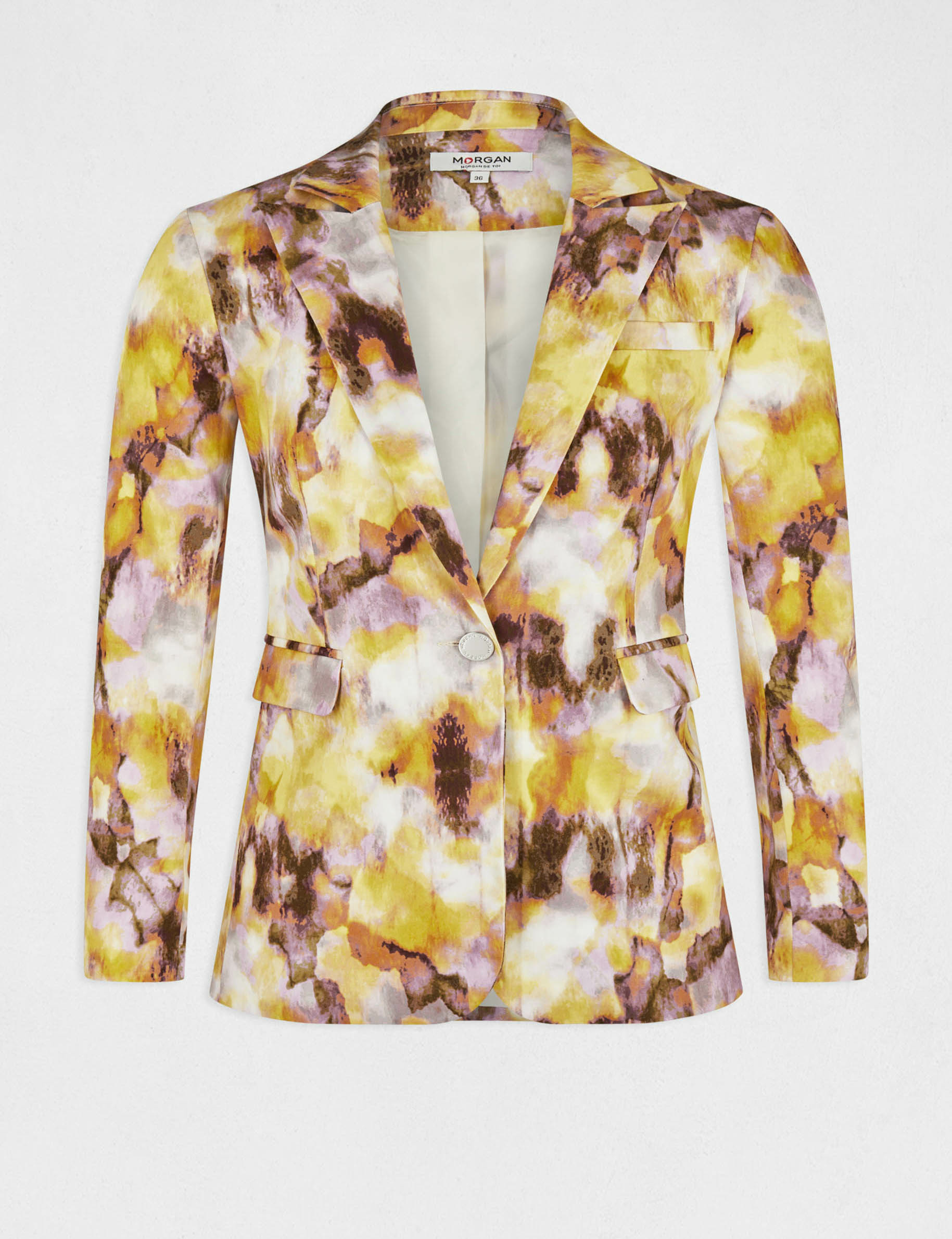 Straight jacket abstract print multico ladies'
