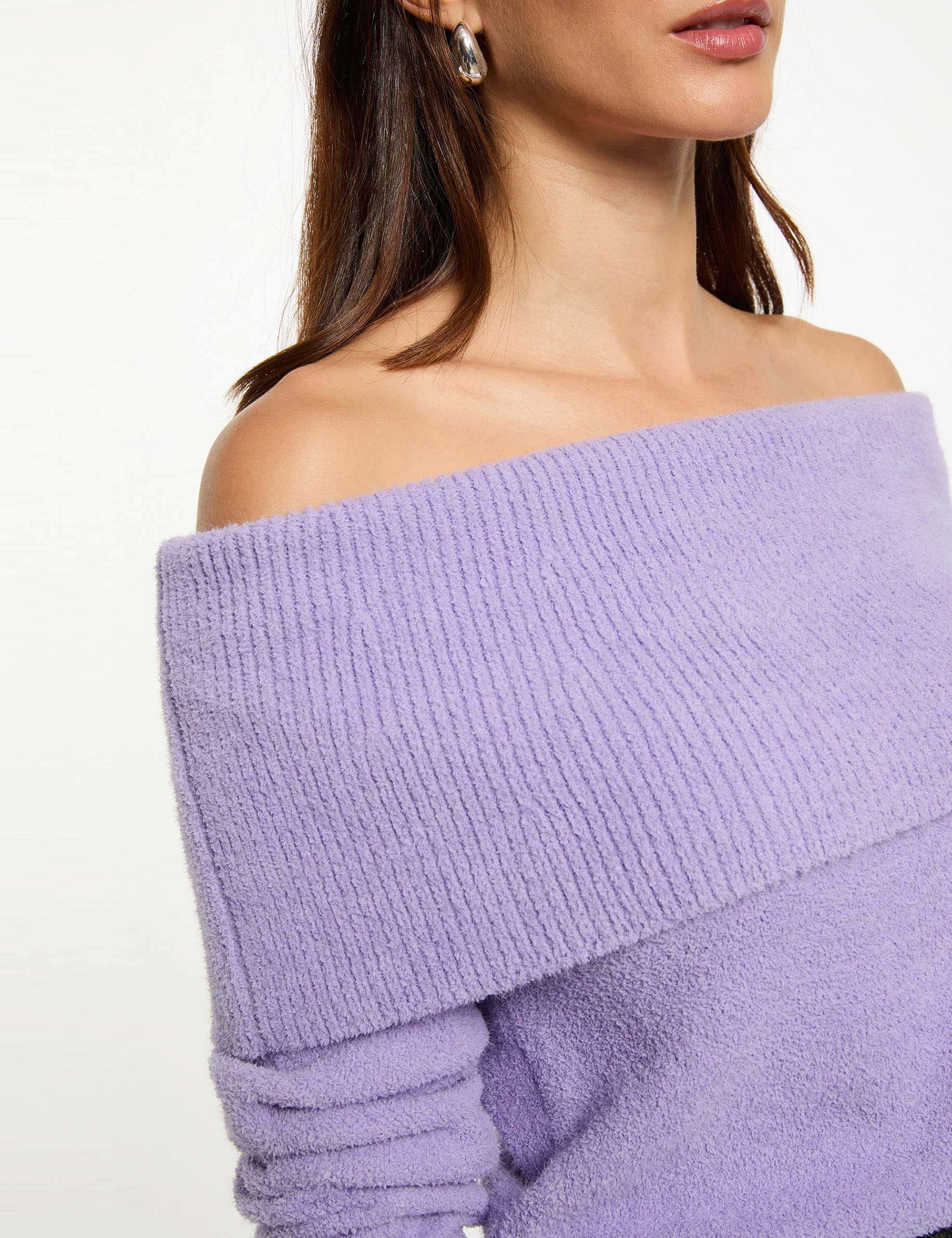 sweater with bardot neckline parma purple women Sweater with Bardot neckline parma purple women