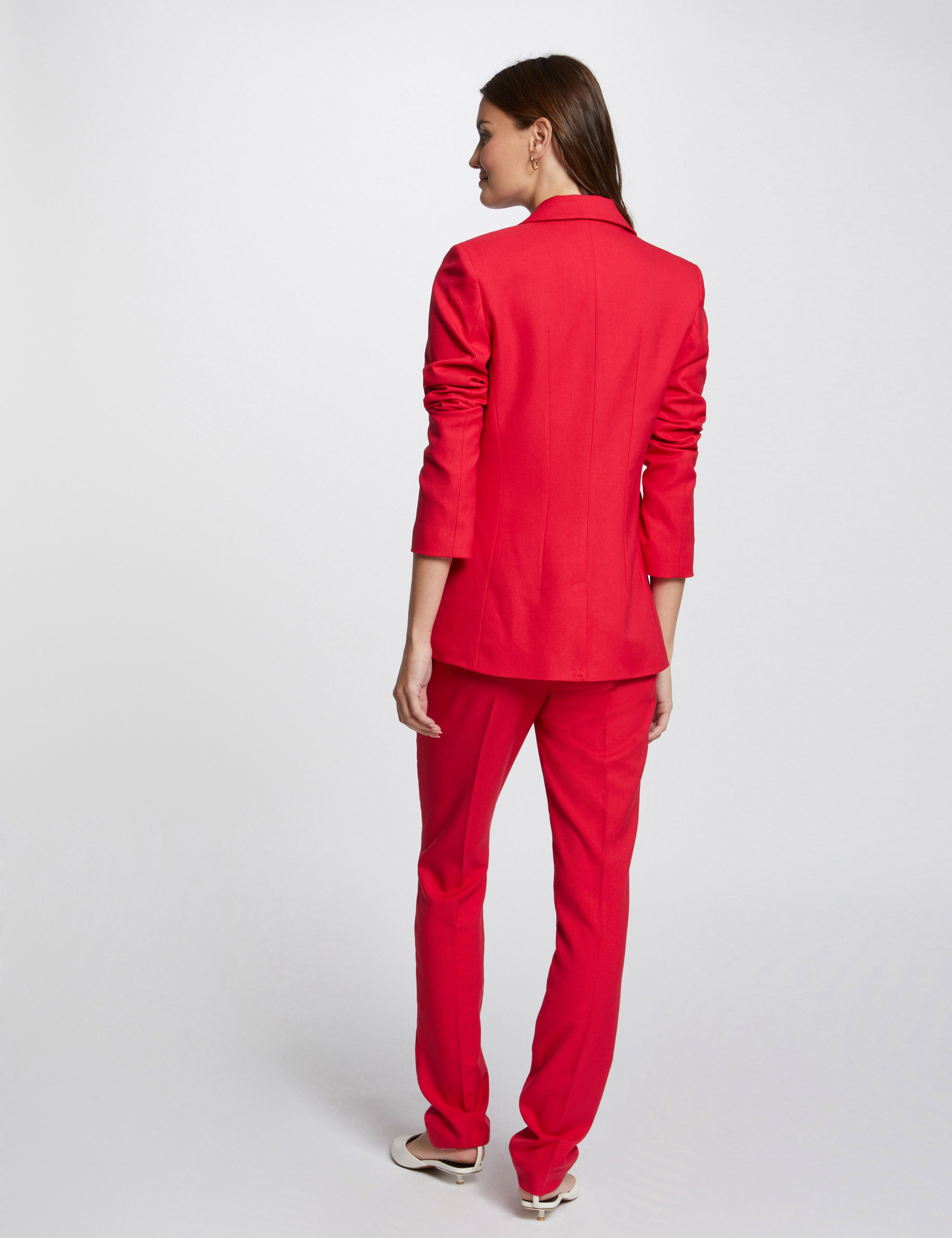 Fitted trousers with darts medium red ladies'