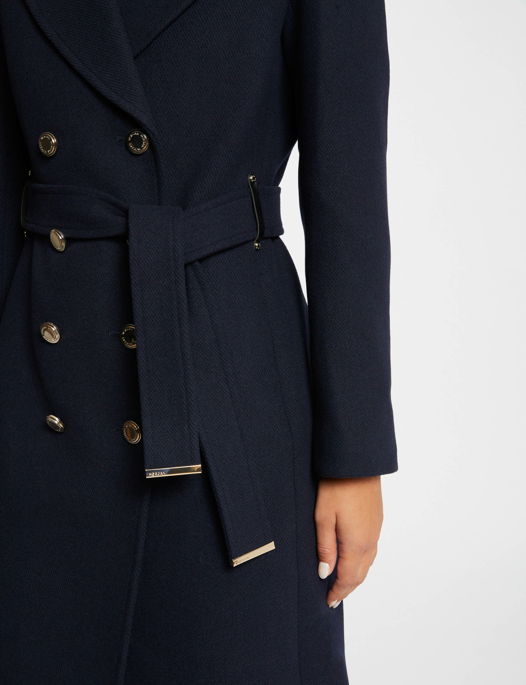 Long manteau cintré clearance femme