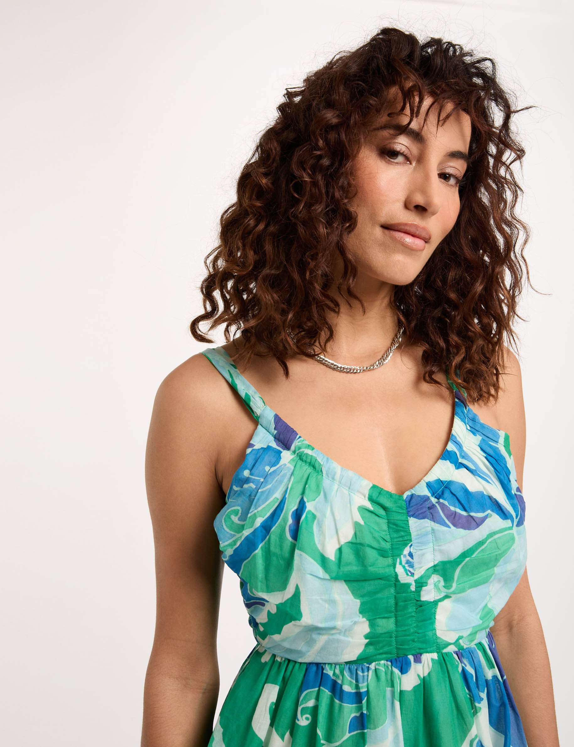 printed a line mini dress multicolor women Printed A-line mini dress multicolor women