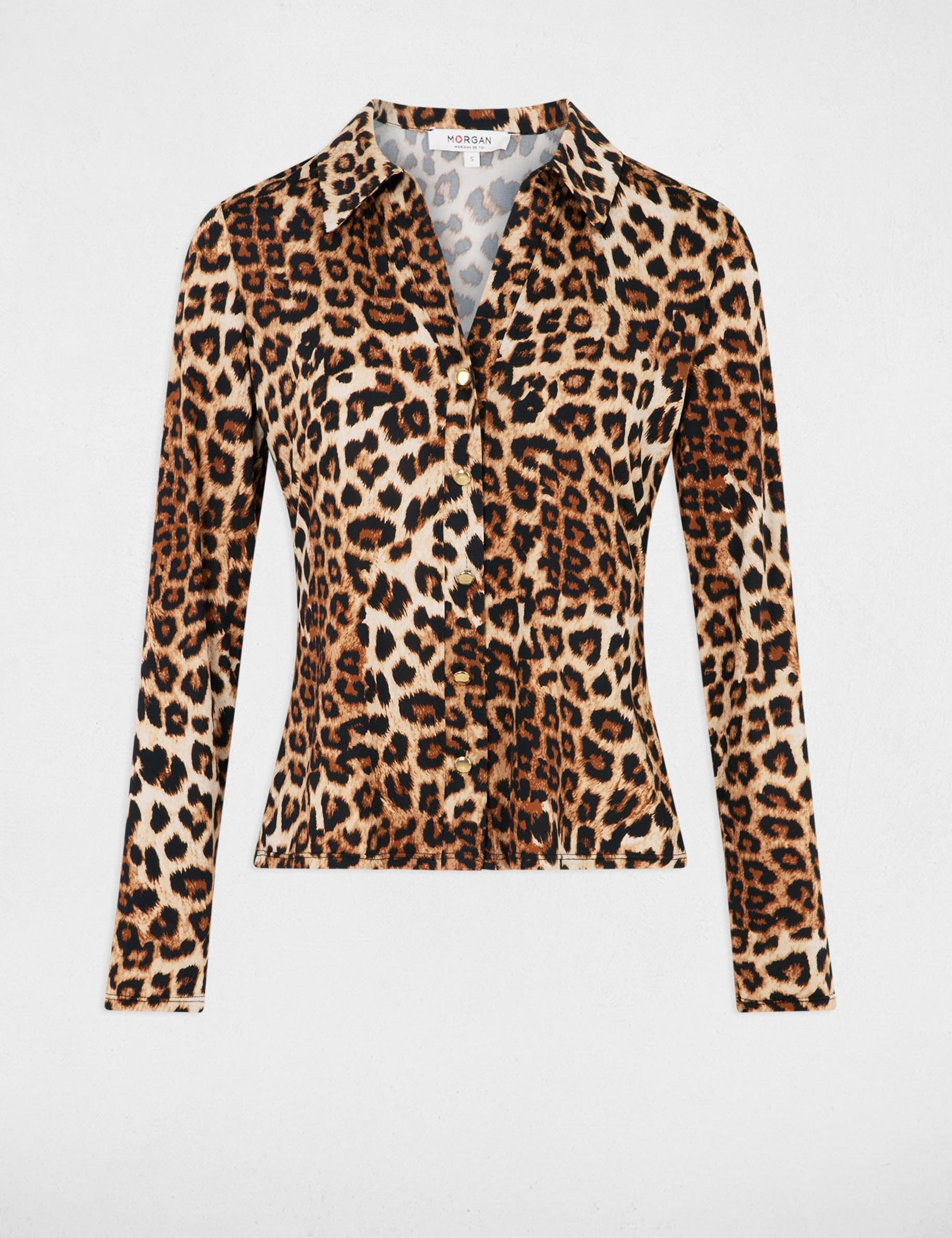 Printed top long sleeves multicolor women