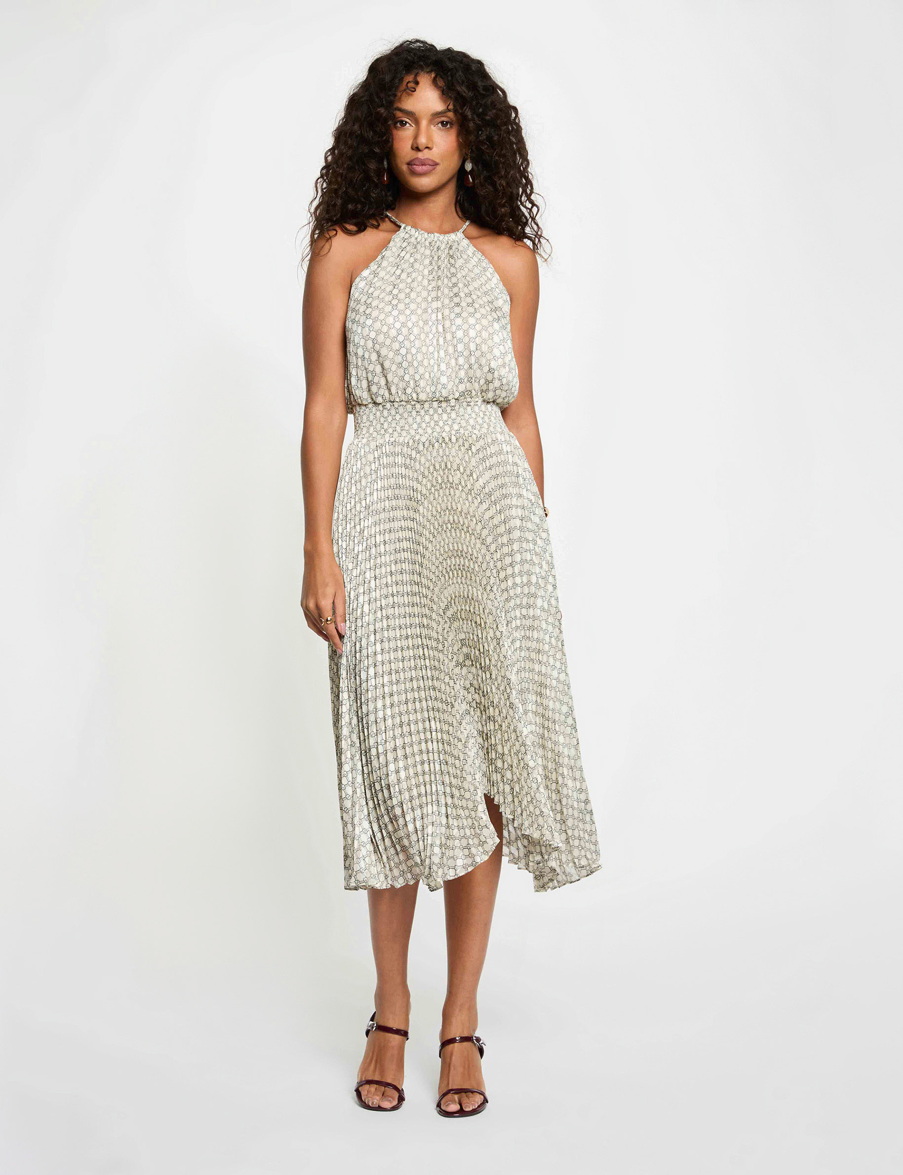 Dress with halter neck multicolor women