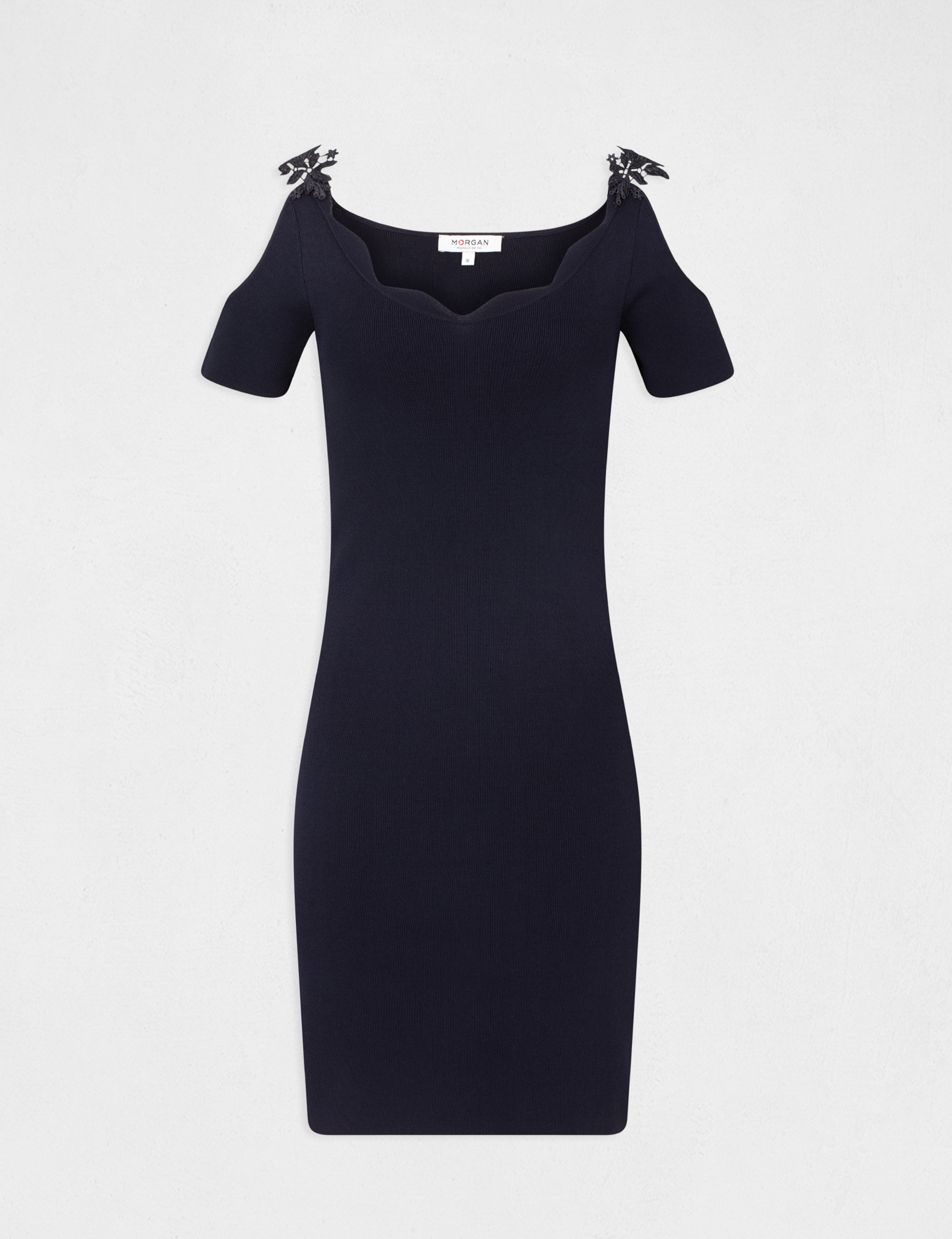 Fitted jumper dress with openings navy ladies' Fitted jumper dress with openings navy ladies'