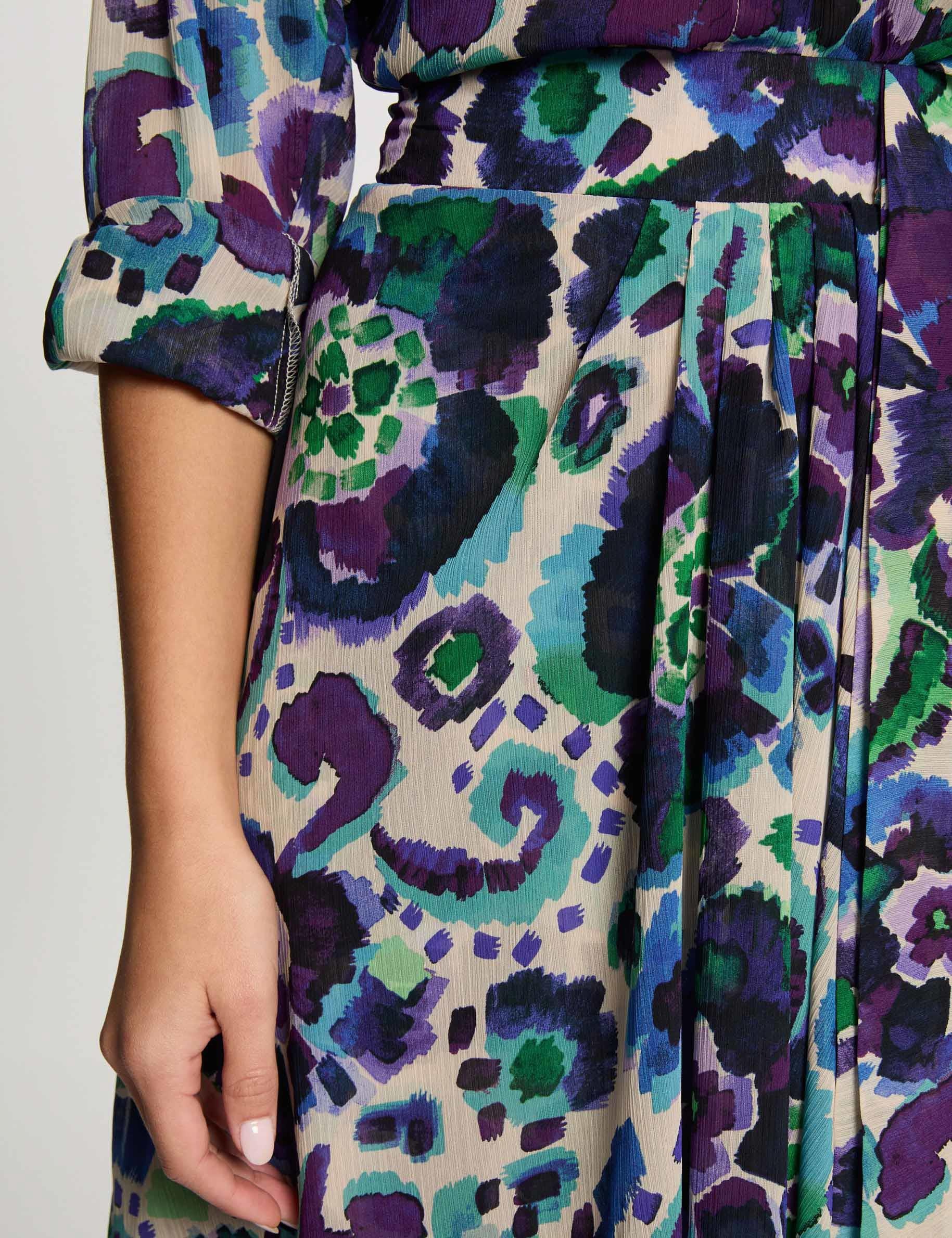 jupe fluide imprimee multicolore femme Jupe fluide imprimée multicolore femme