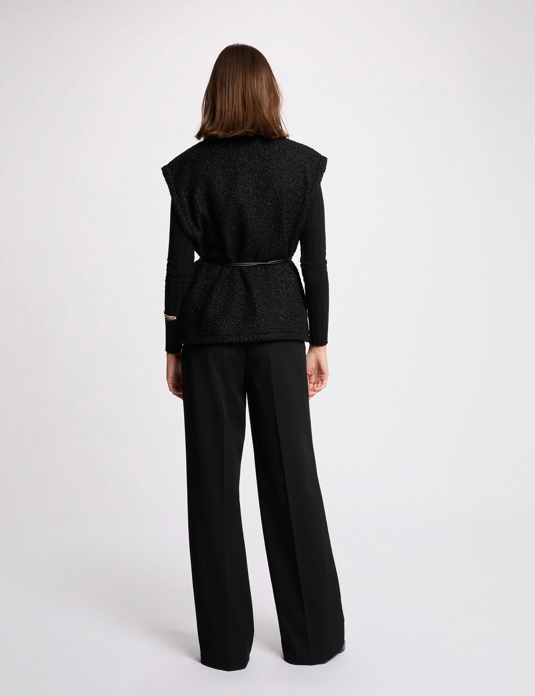 Sleeveless jacket black women