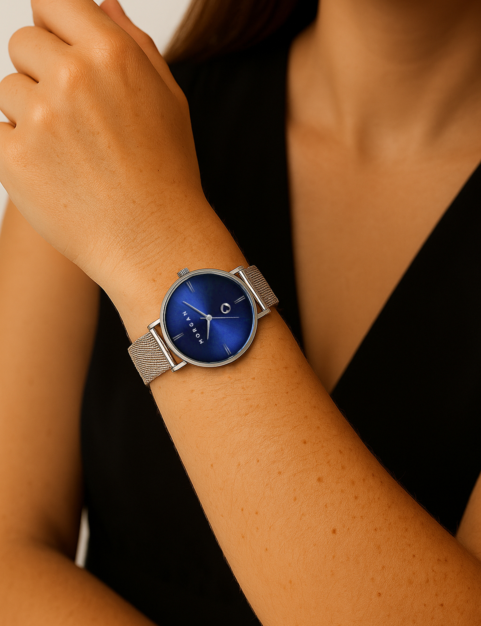 Watch silver color women