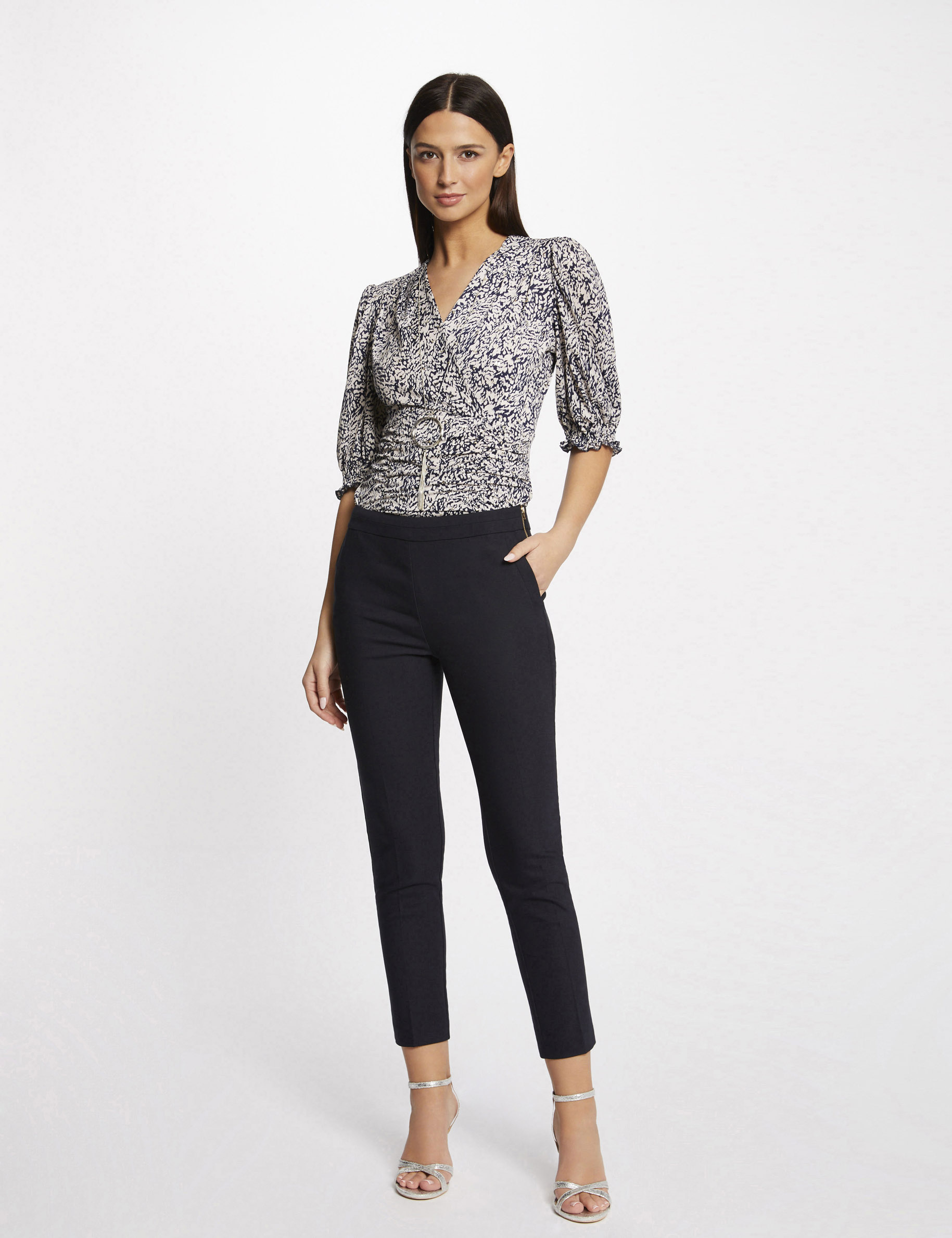 Printed 3/4-length sleeved t-shirt multico ladies'