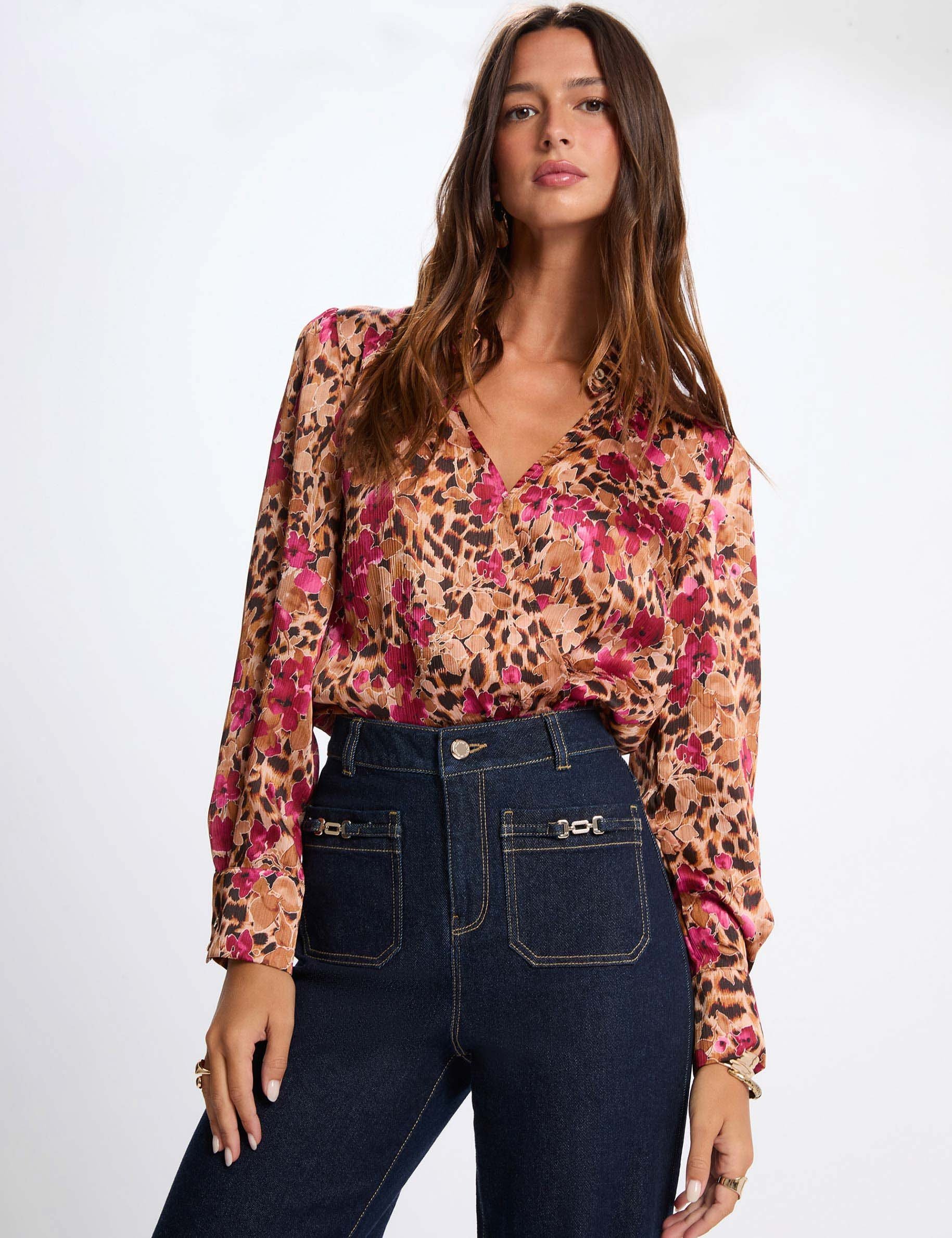 Fitted wrap shirt multicolor women
