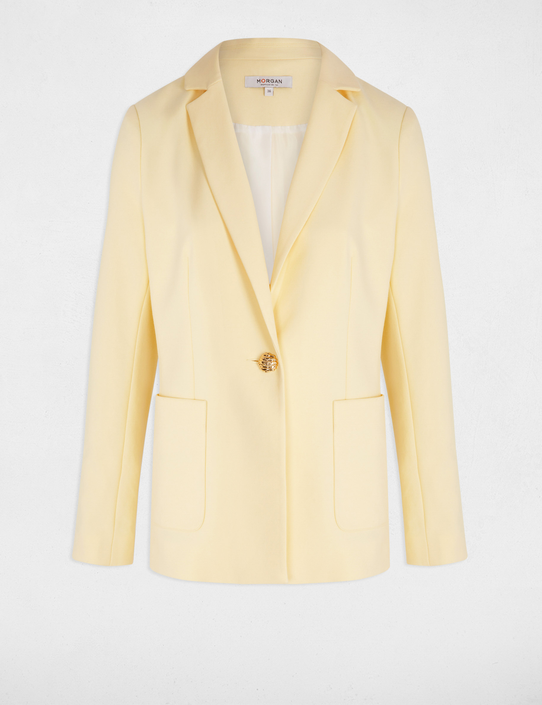 blazer with patch pockets pastel yellow women Blazer with patch pockets pastel yellow women