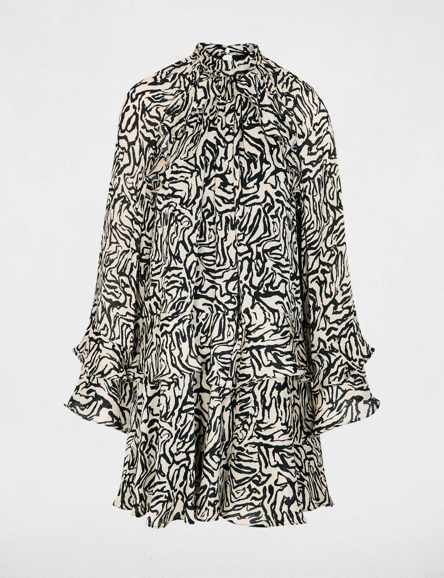 Pleated short dress multicolor women