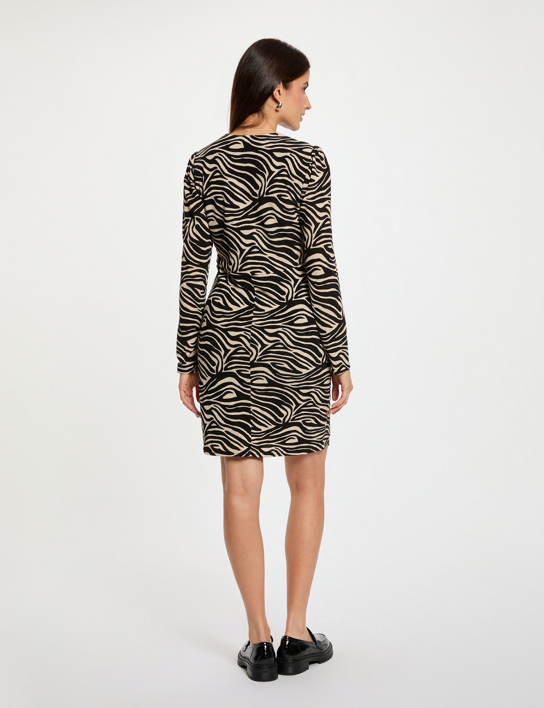 Fitted short dress multicolor women