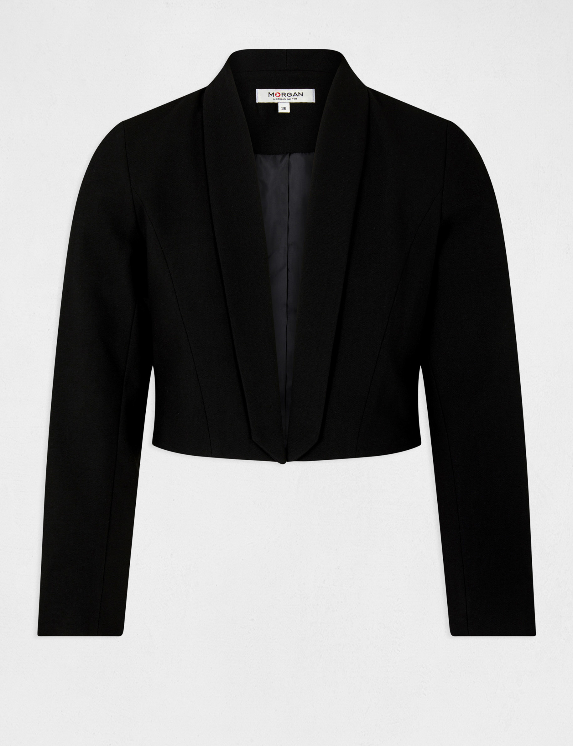 Straight bolero jacket black ladies' | Morgan