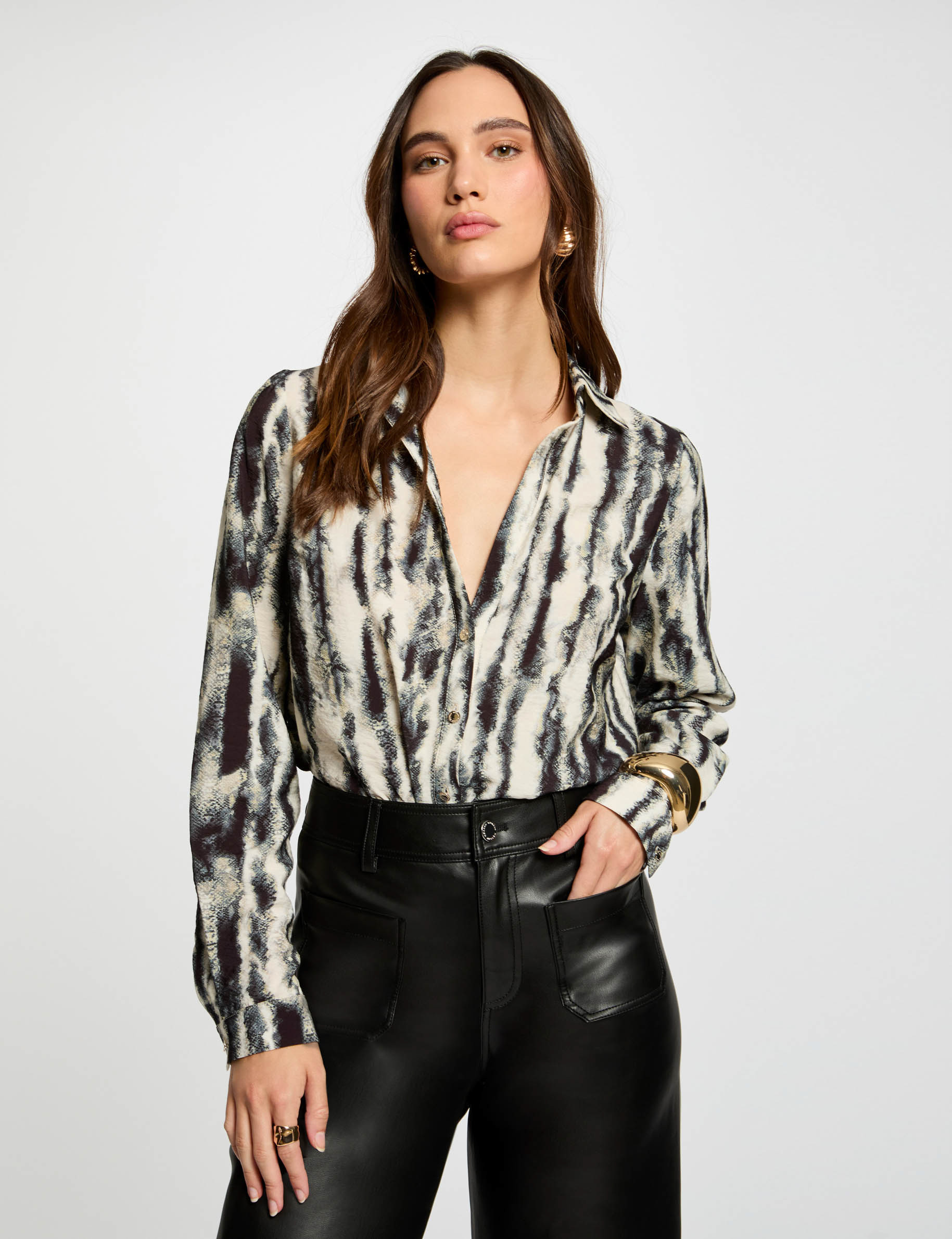 chemise manches longues multico femme Chemise manches longues multico femme