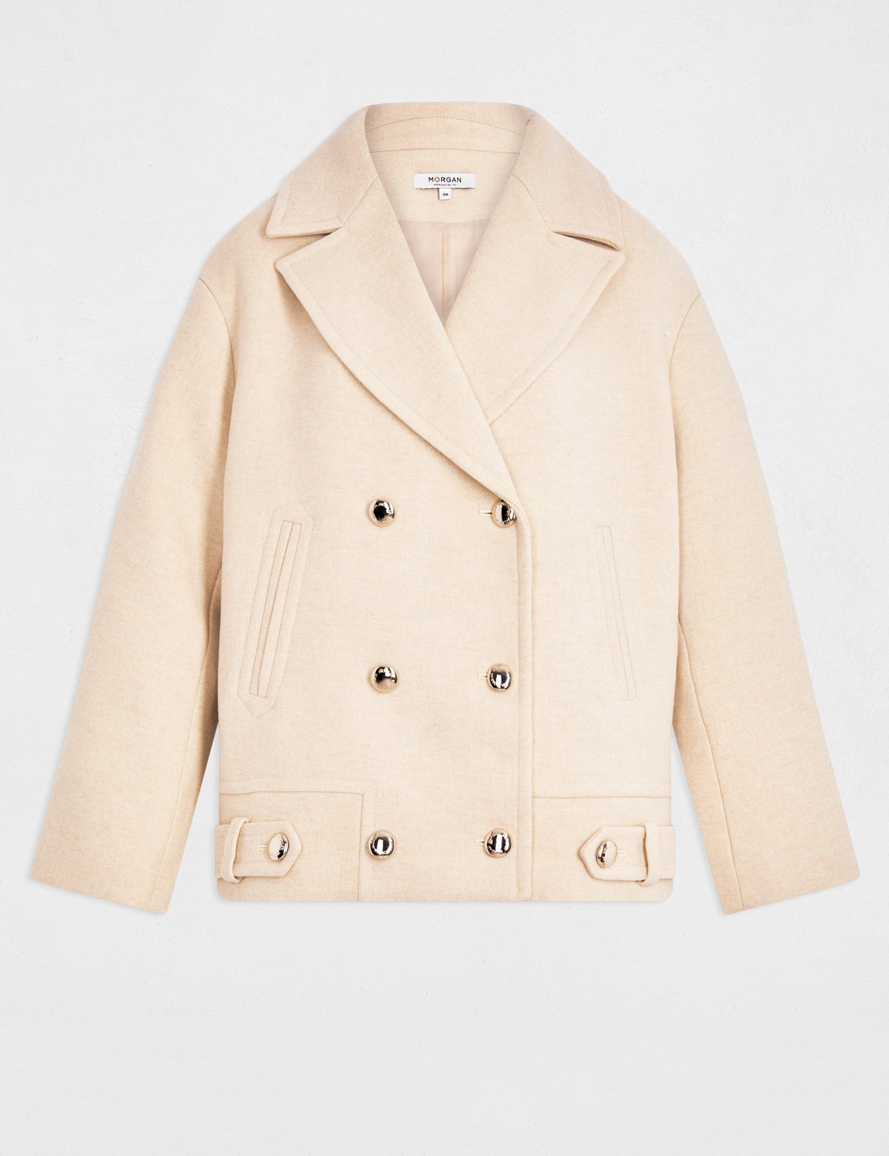 short boucle jacket beige women Short boucle jacket beige women