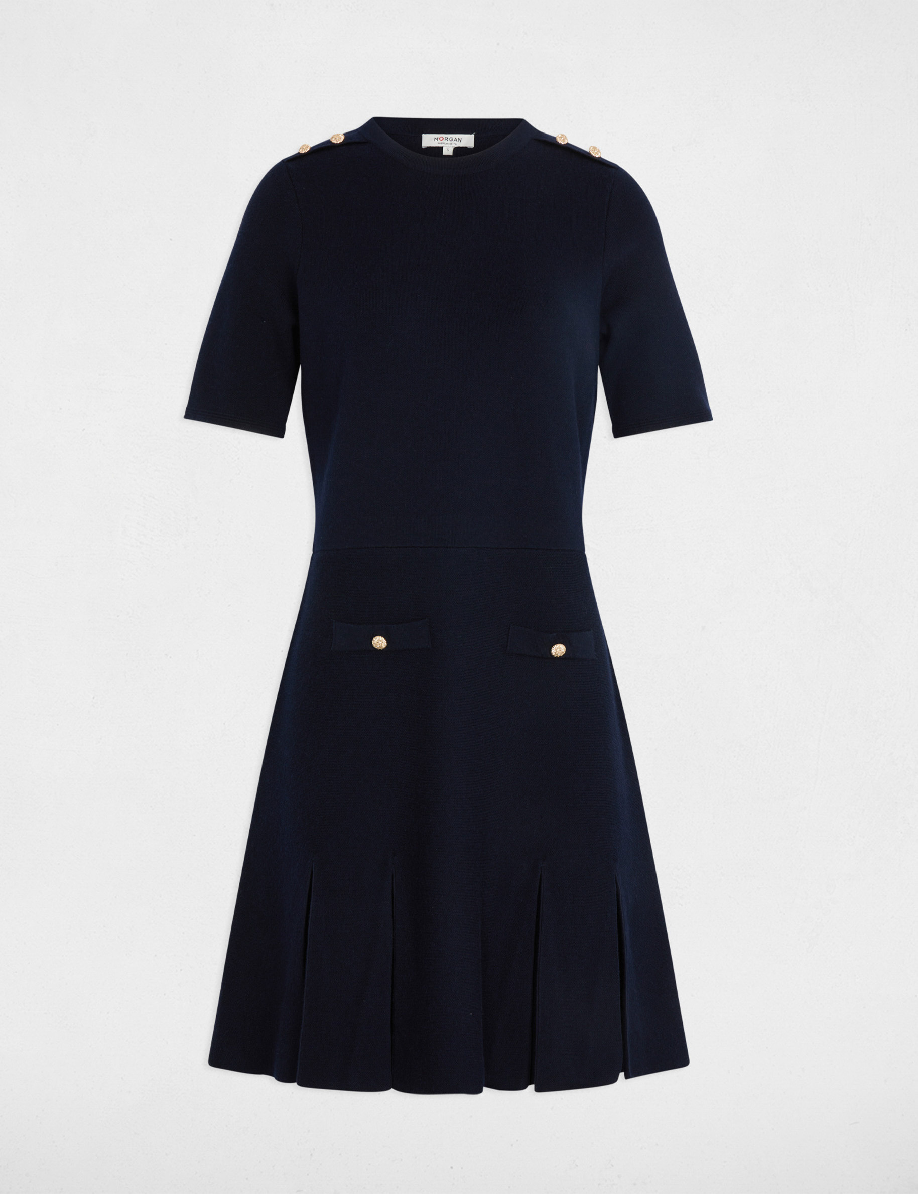 short trapeze dress navy blue women Short trapeze dress navy blue women