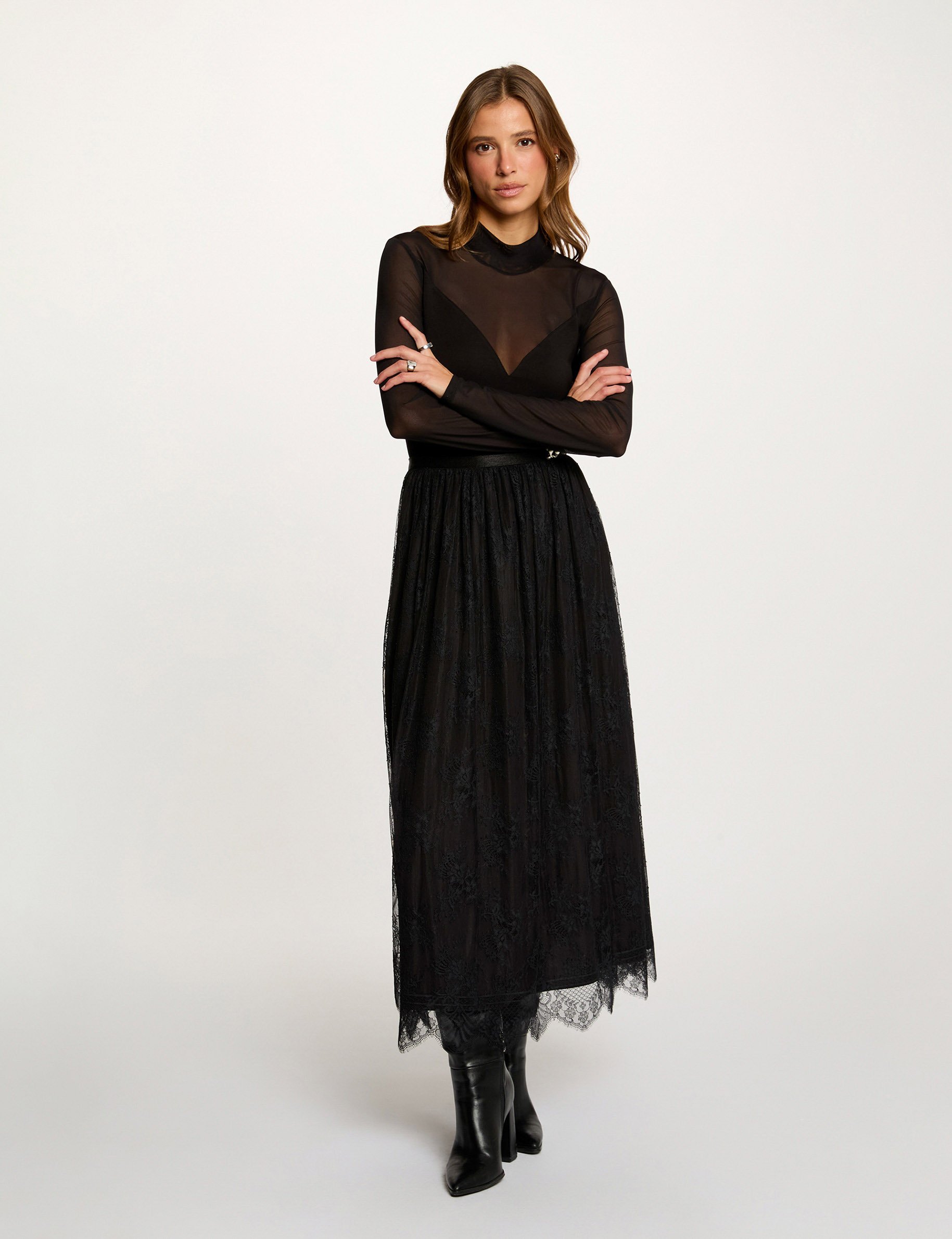 Long-sleeved t-shirt black women