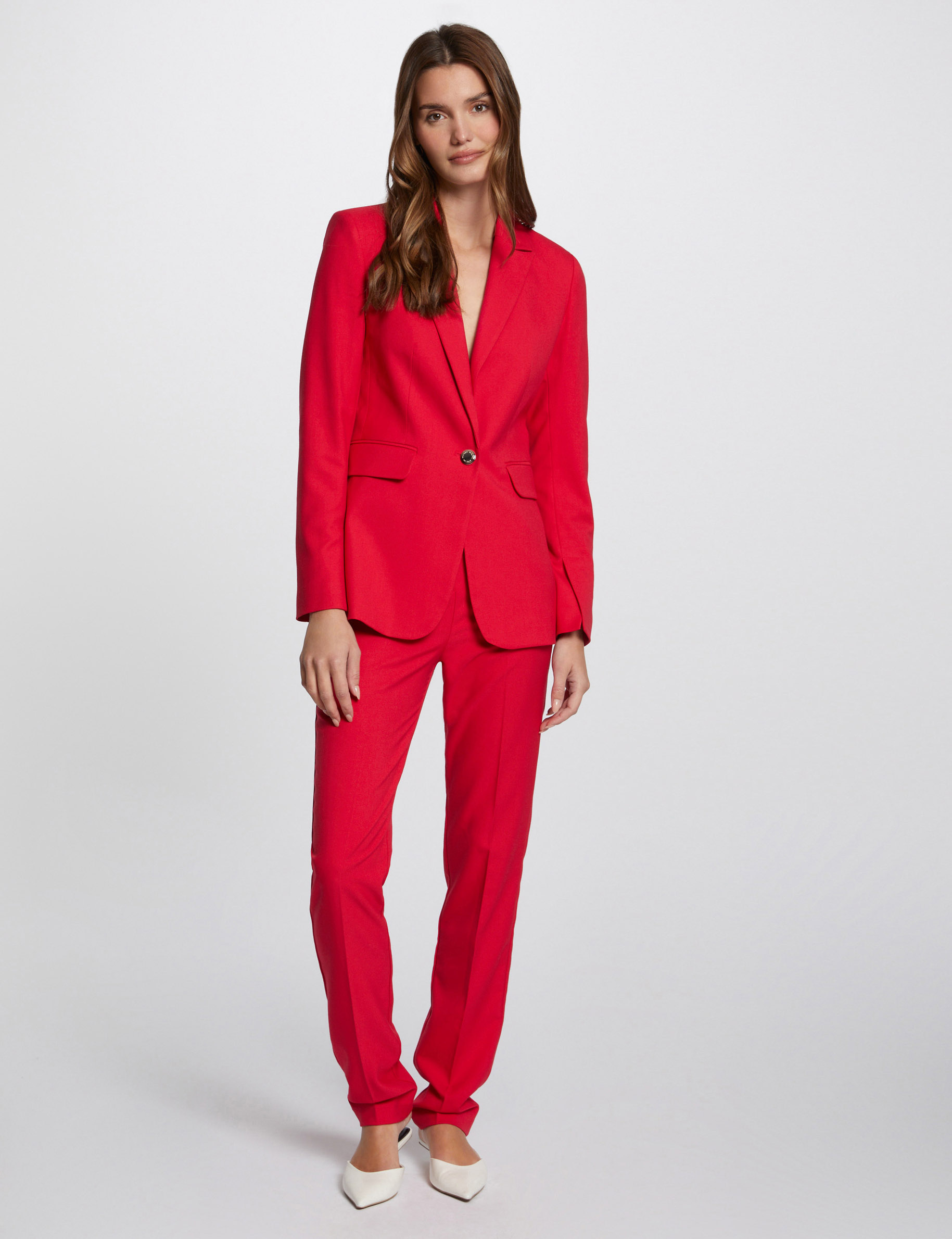 Buttoned blazer medium red ladies'