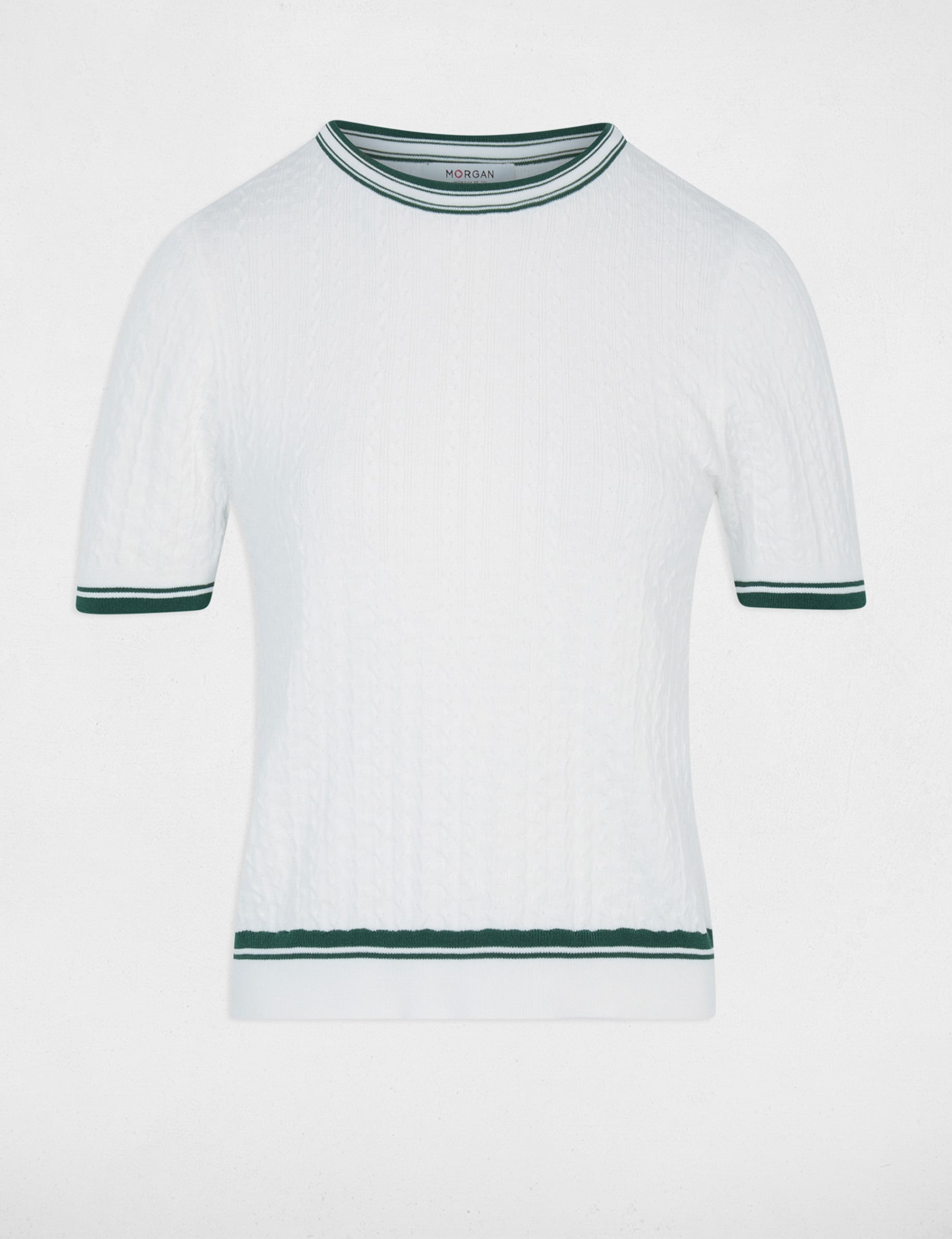 Lightweight short-sleeve sweater green women