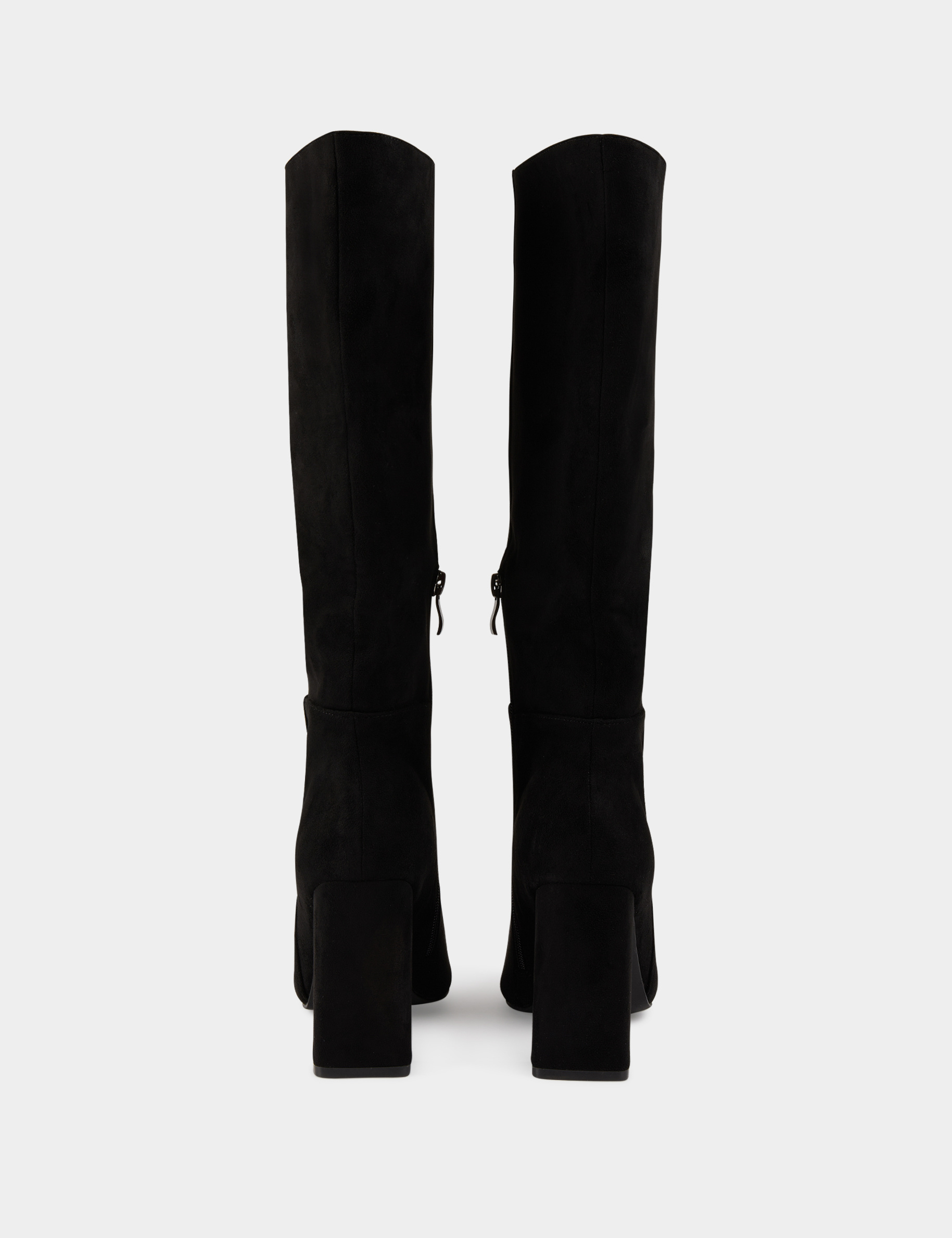 Boots with heels and pointed toe black ladies'