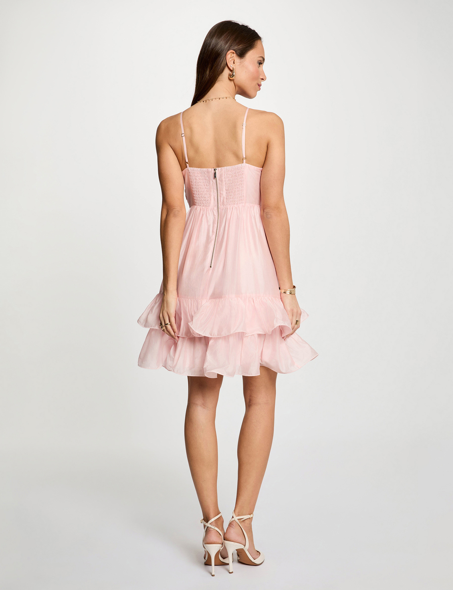 Short tulle dress pastel pink women