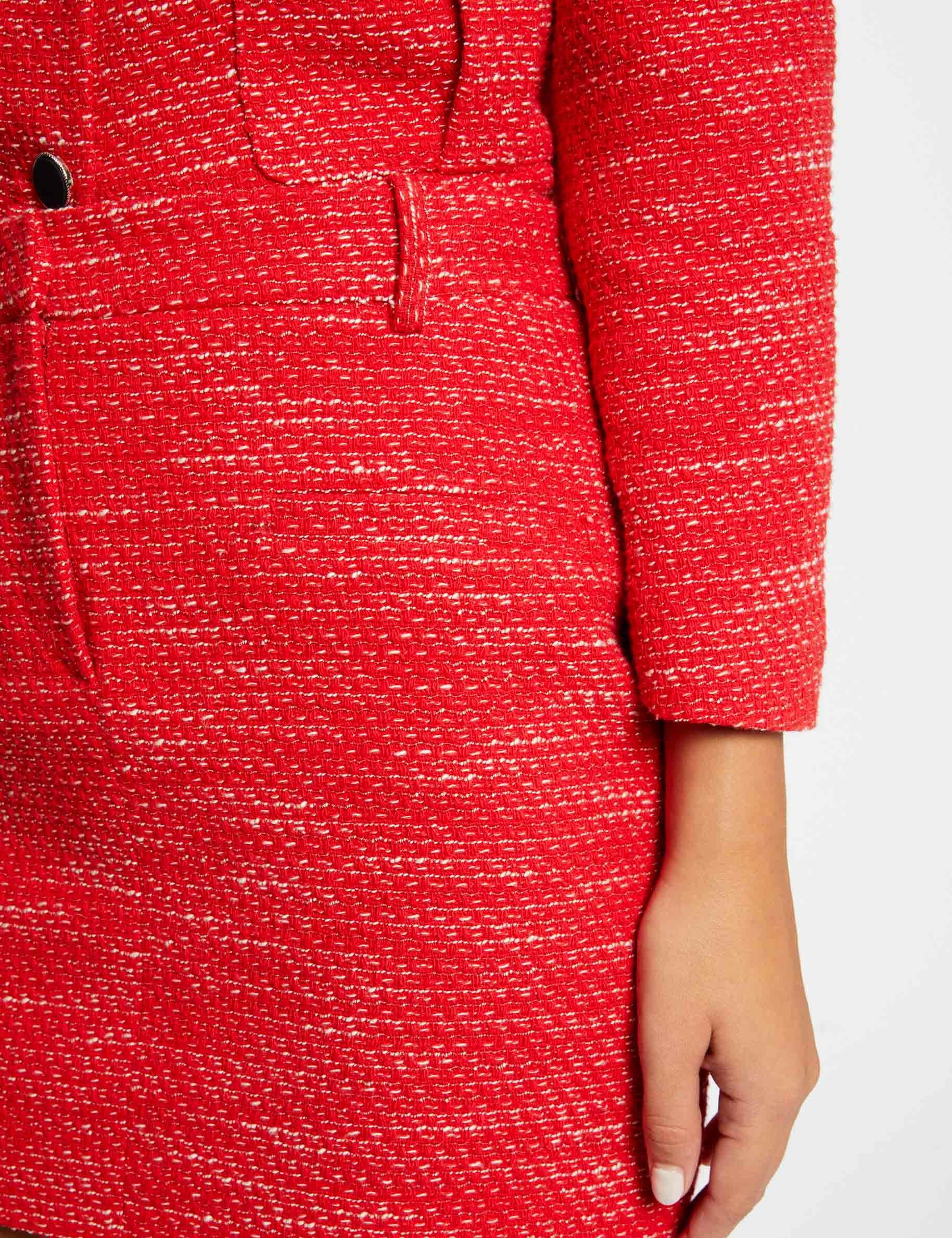 Straight mini skirt red ladies'