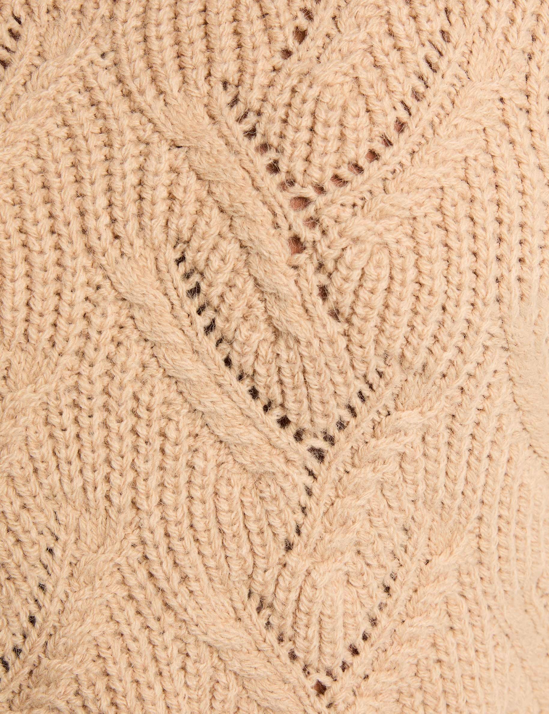 fancy knit sweater beige women null
