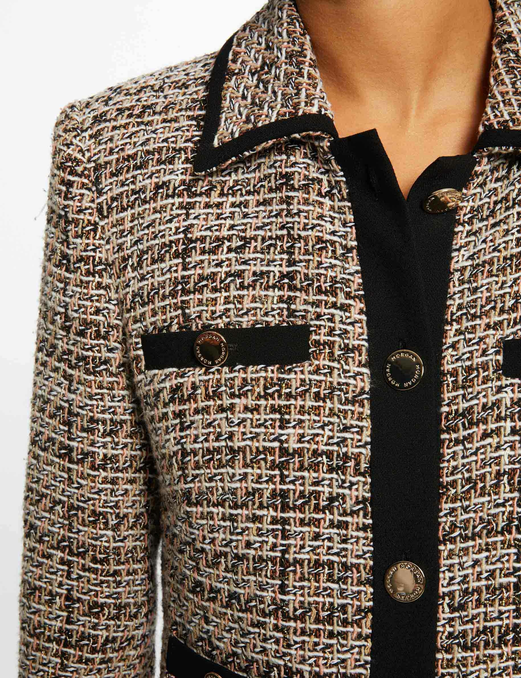 Straight buttoned jacket multico ladies'