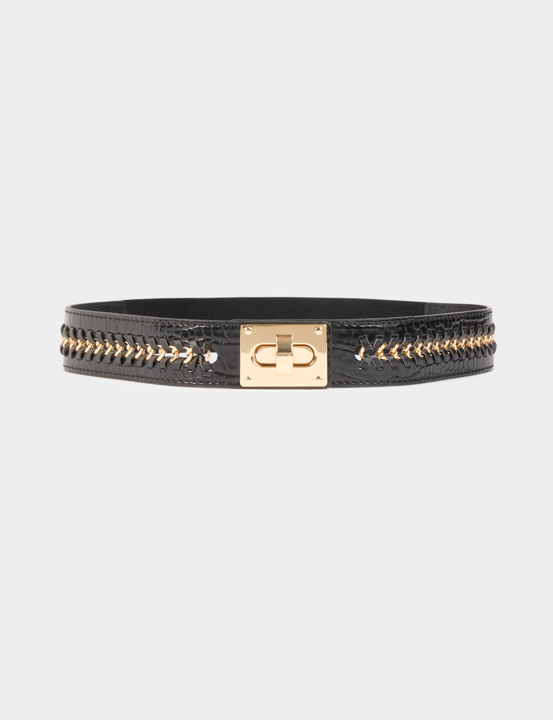 wide elastic belt black women Wide elastic belt black women