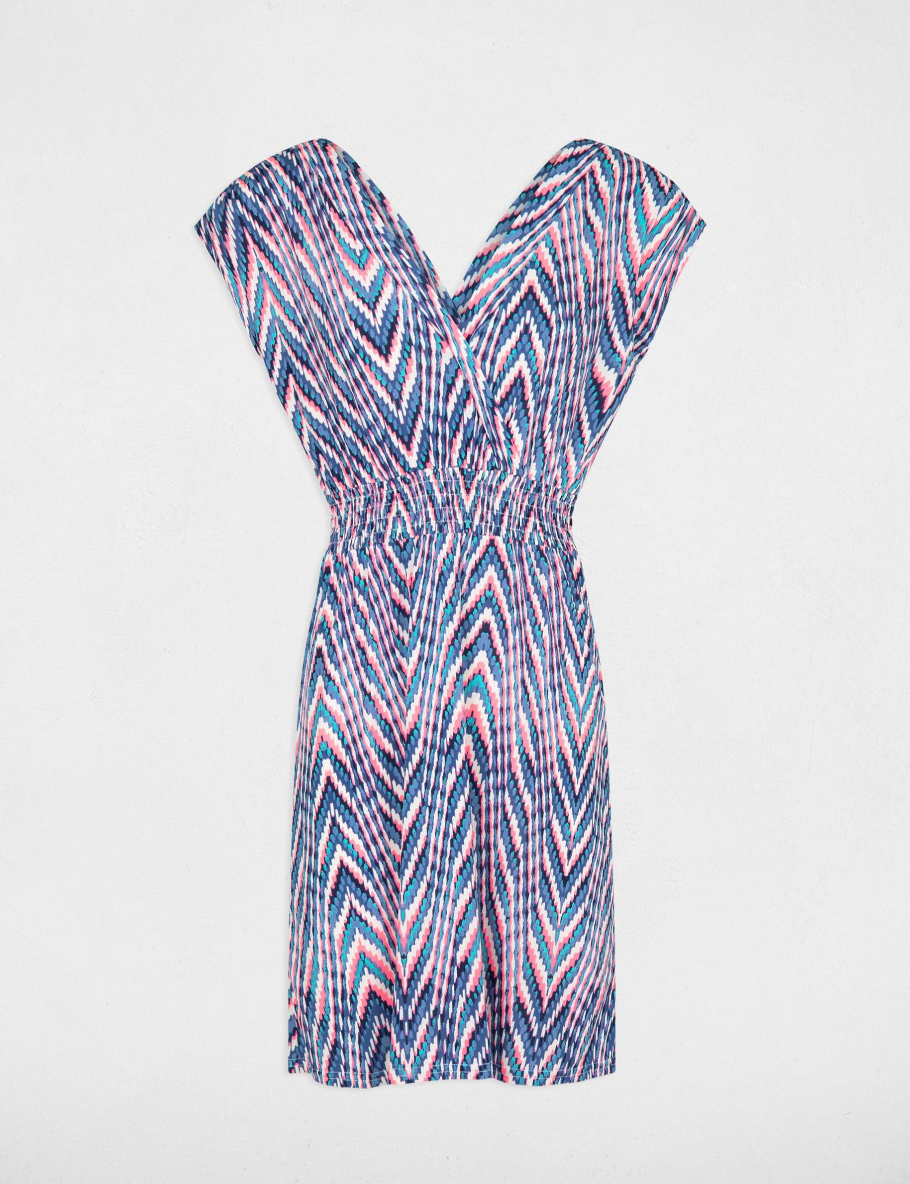 Duo Mini-Rib Cocoon Dress, Multi
