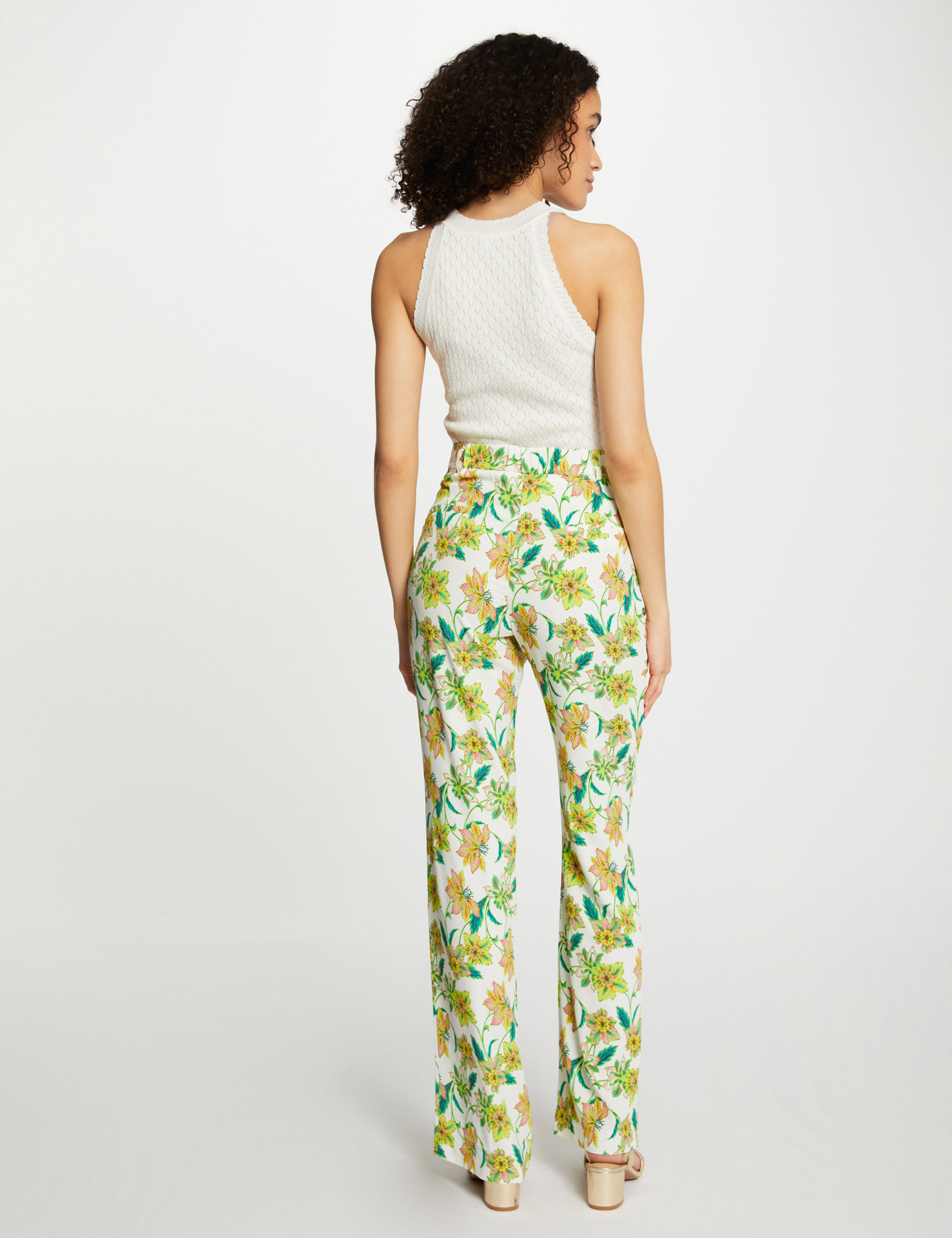 Printed fitted trousers multico ladies'