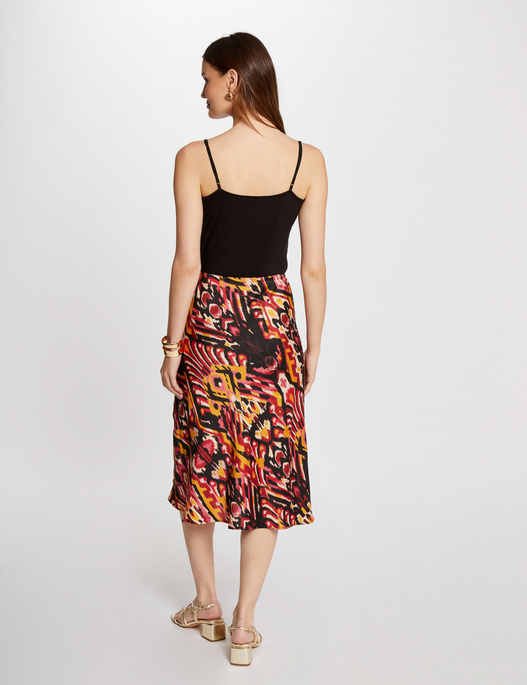 jupe droite imprimee multico femme Jupe droite imprimée multico femme
