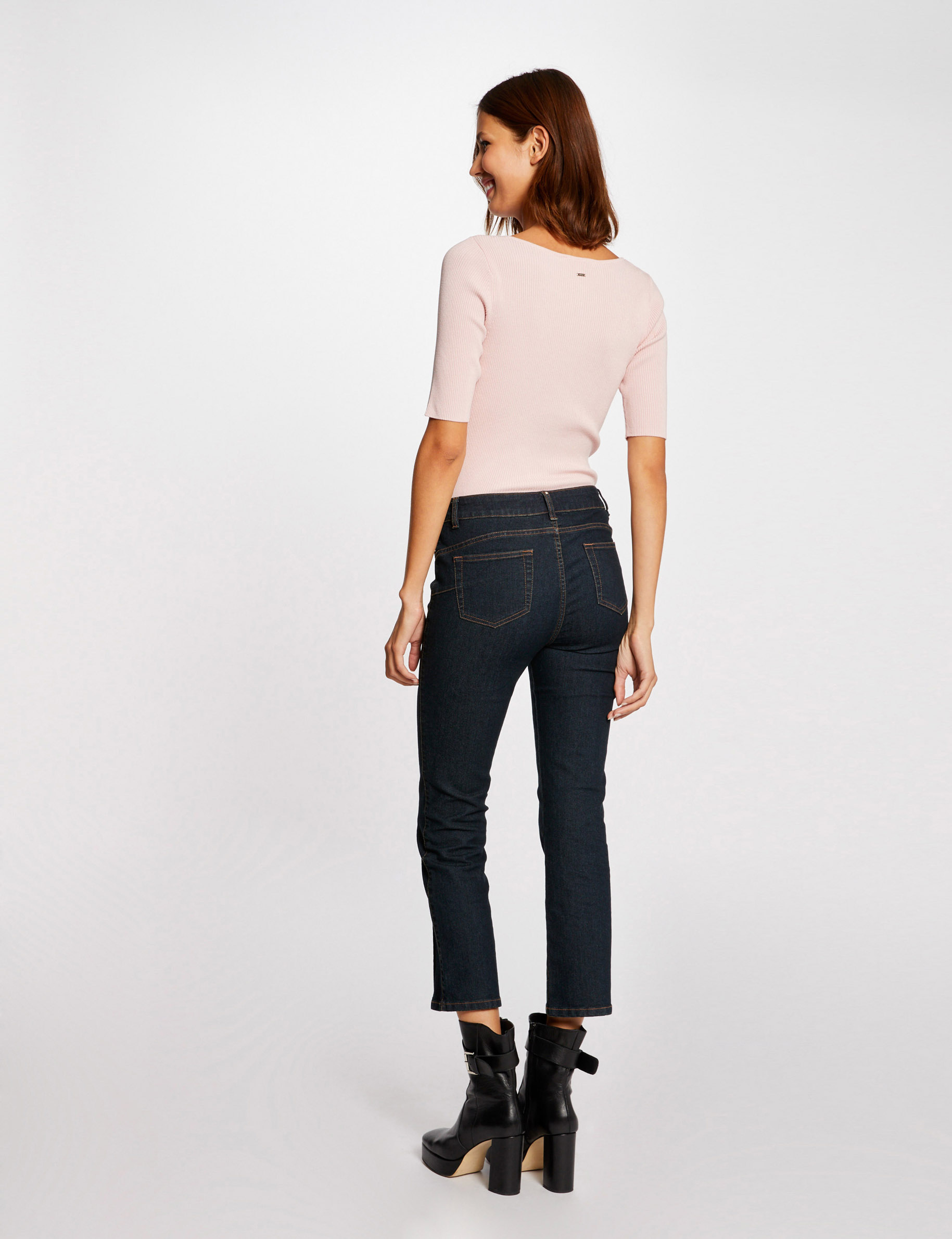 3/4-length sleeved jumper with ornament ladies' 3/4-length sleeved jumper with ornament ladies'