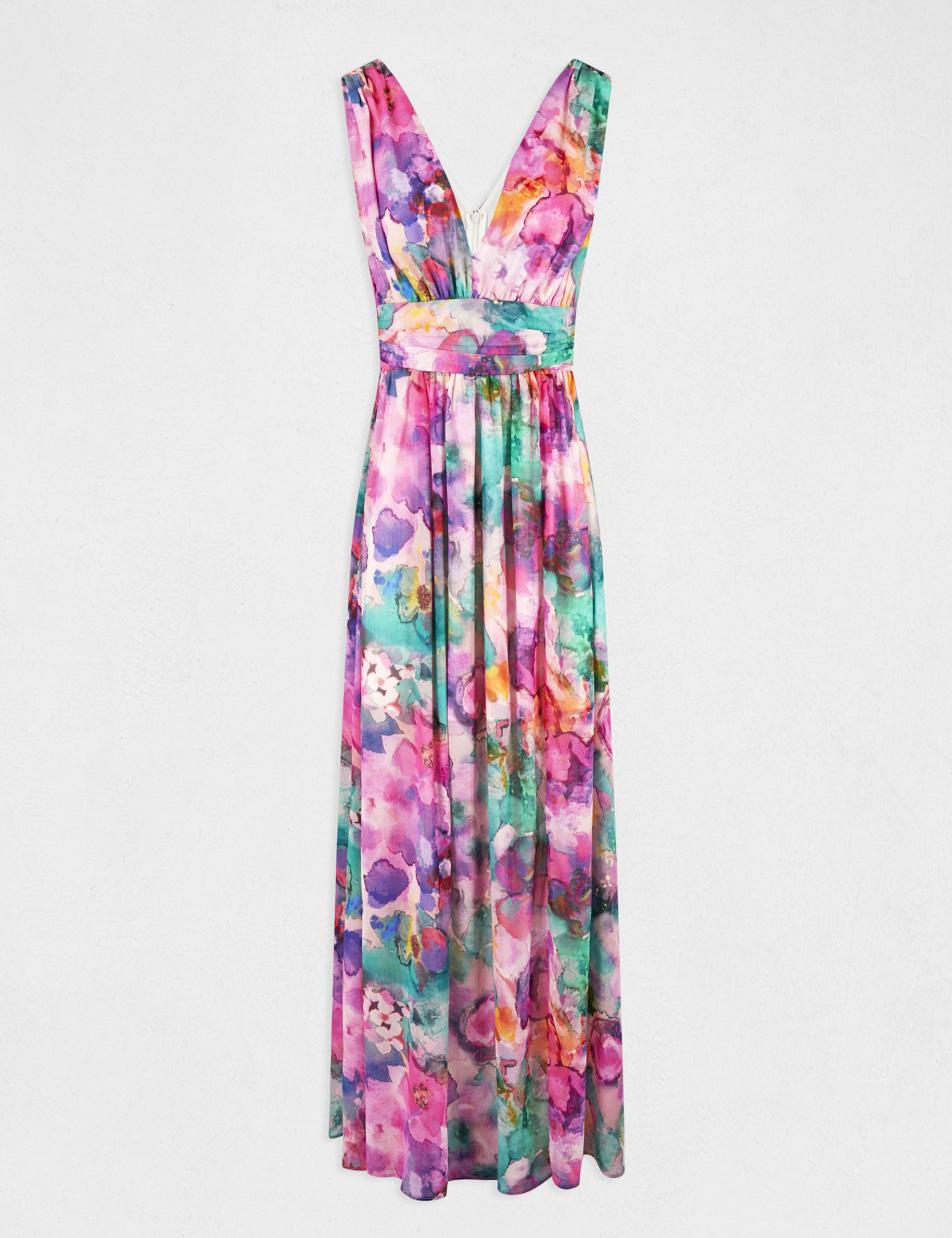 robe longue cintree imprime floral multico femme Robe longue cintrée imprimé floral multico femme