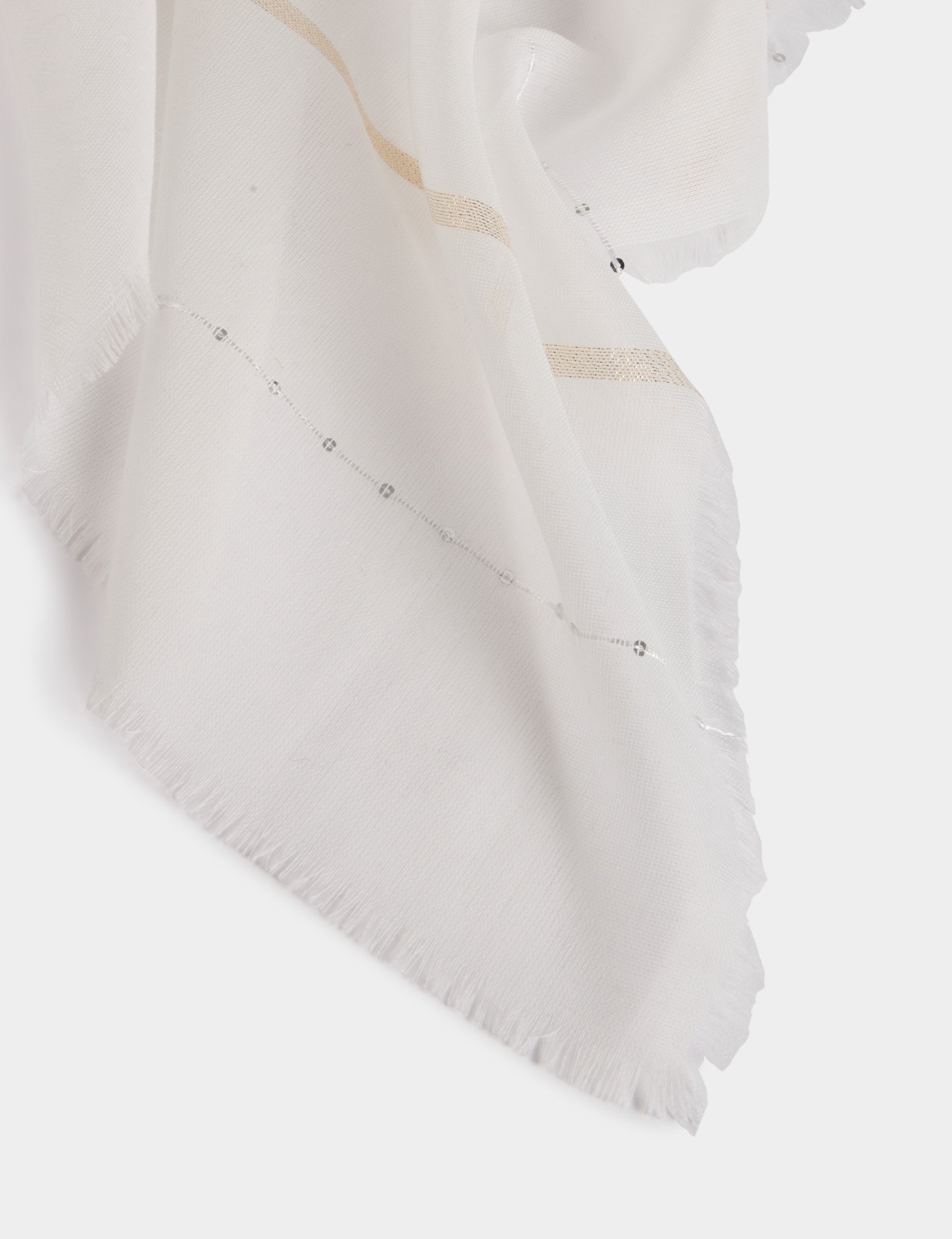 scarf with sequins white women Scarf with sequins white women