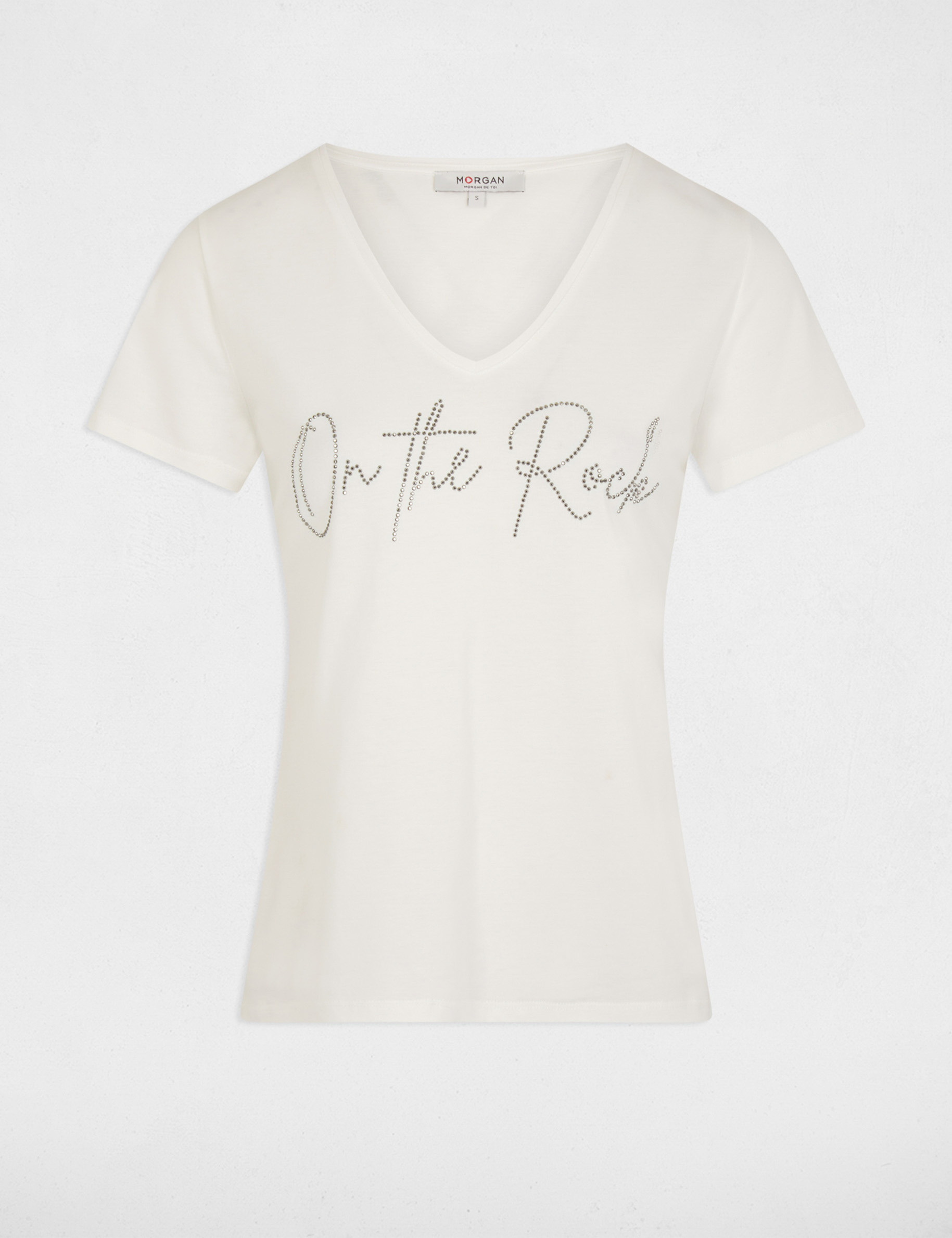 t shirt with message ecru women T-shirt with message ecru women