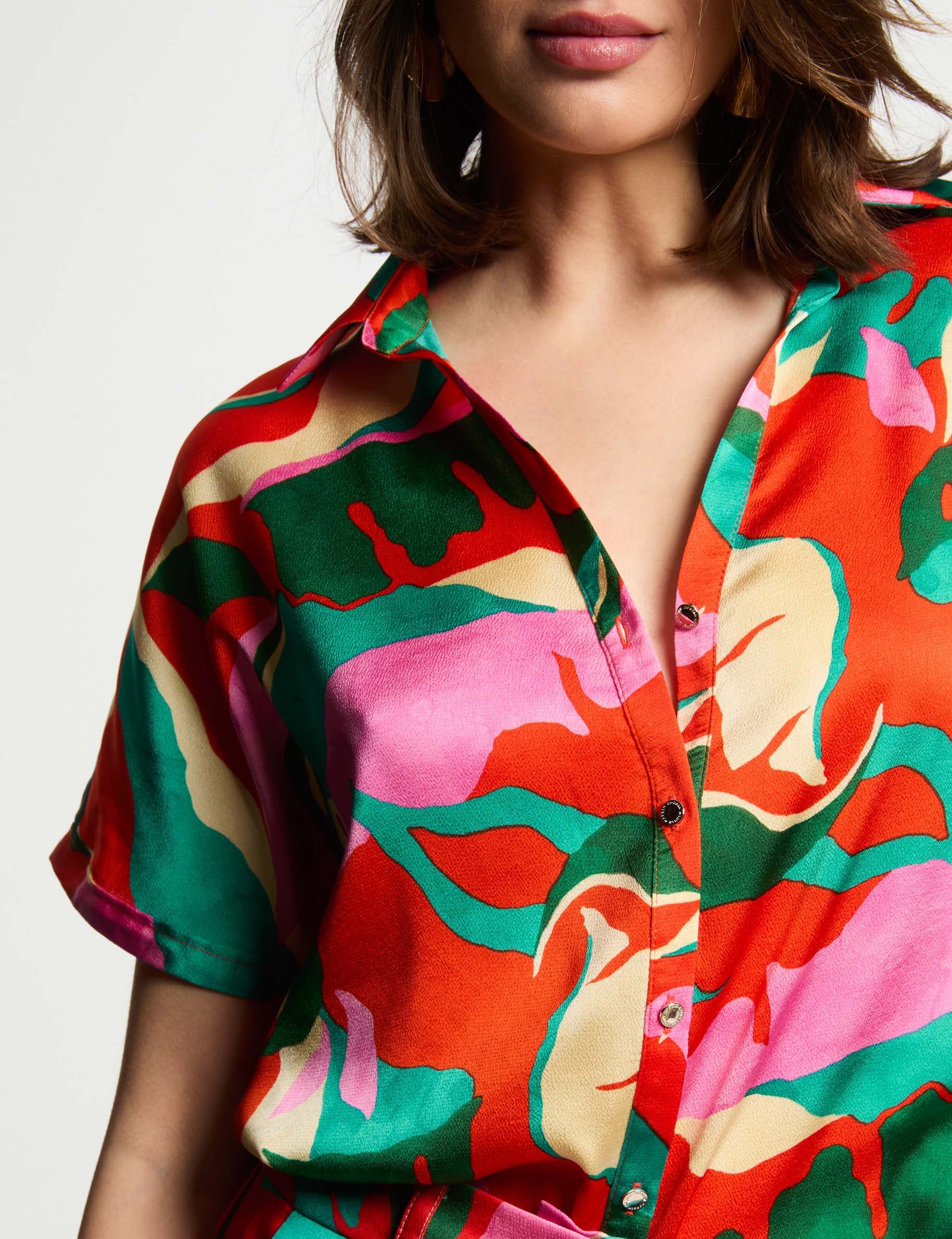 short sleeved shirt multicolor women Short-sleeved shirt multicolor women
