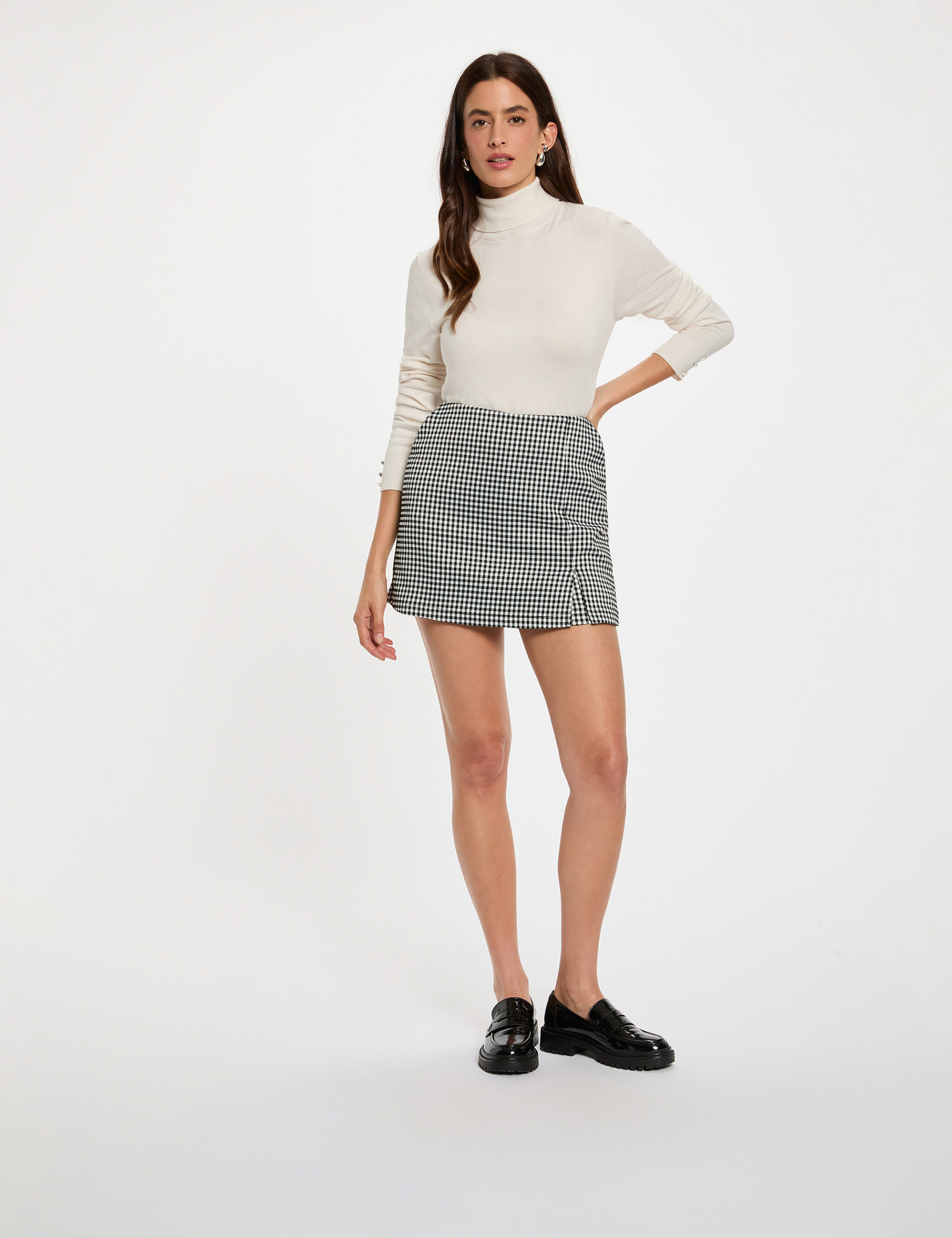 Fitted short skirt black women