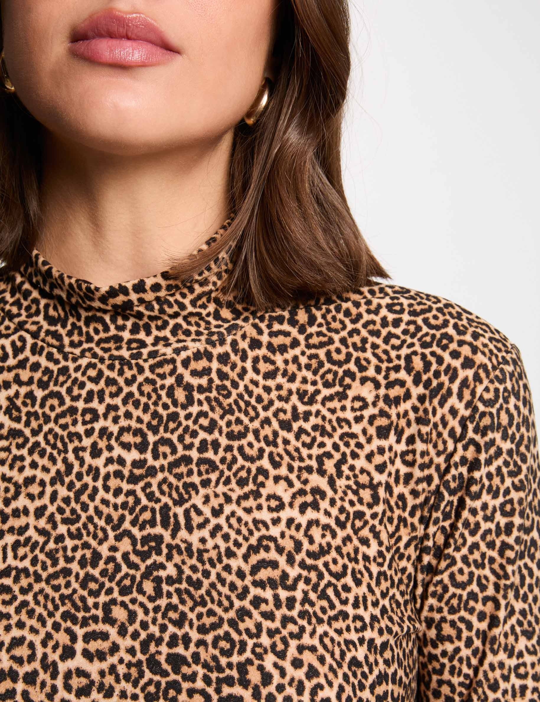 High neck t-shirt multicolor women