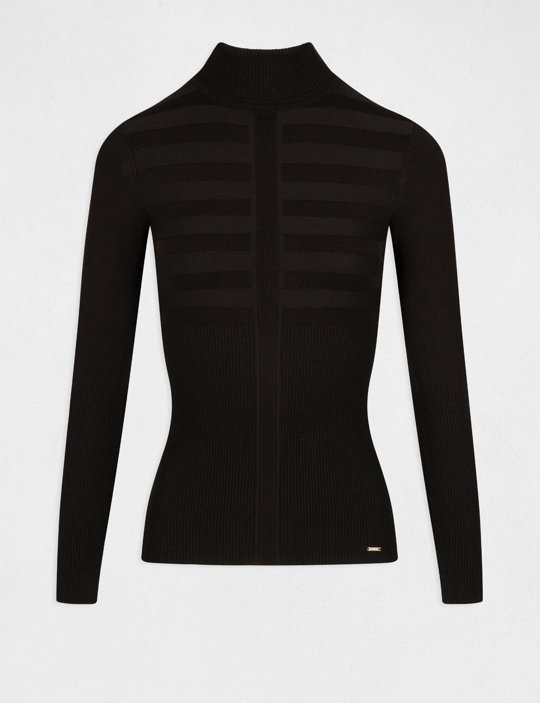 Long sleeved jumper turtleneck black women Morgan