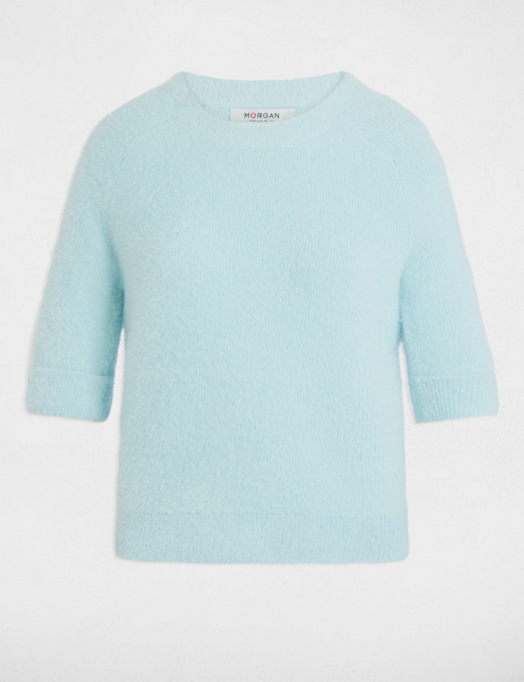 pull manches courtes bleu ciel femme Pull manches courtes bleu ciel femme