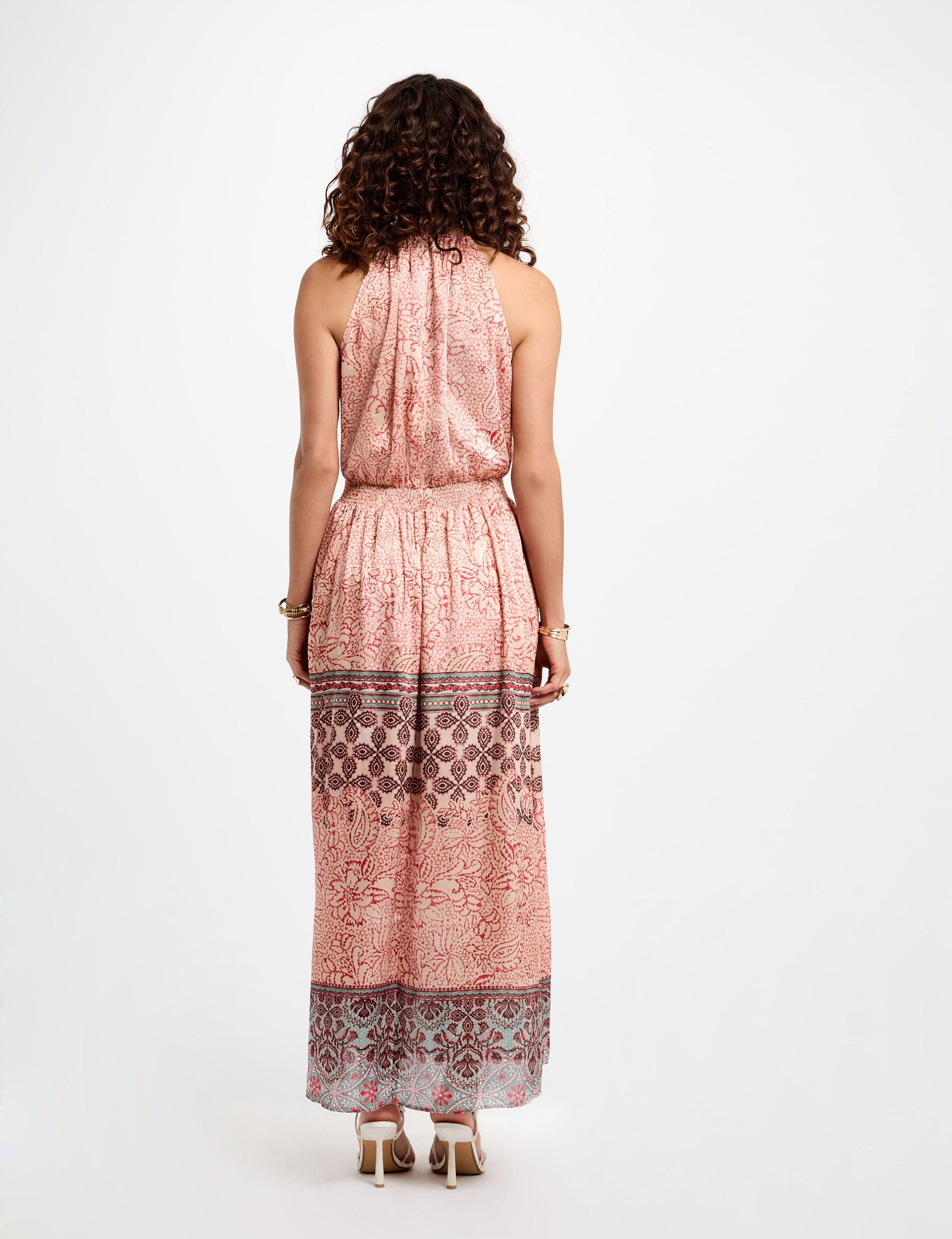 printed maxi straight dress multicolor women Printed maxi straight dress multicolor women