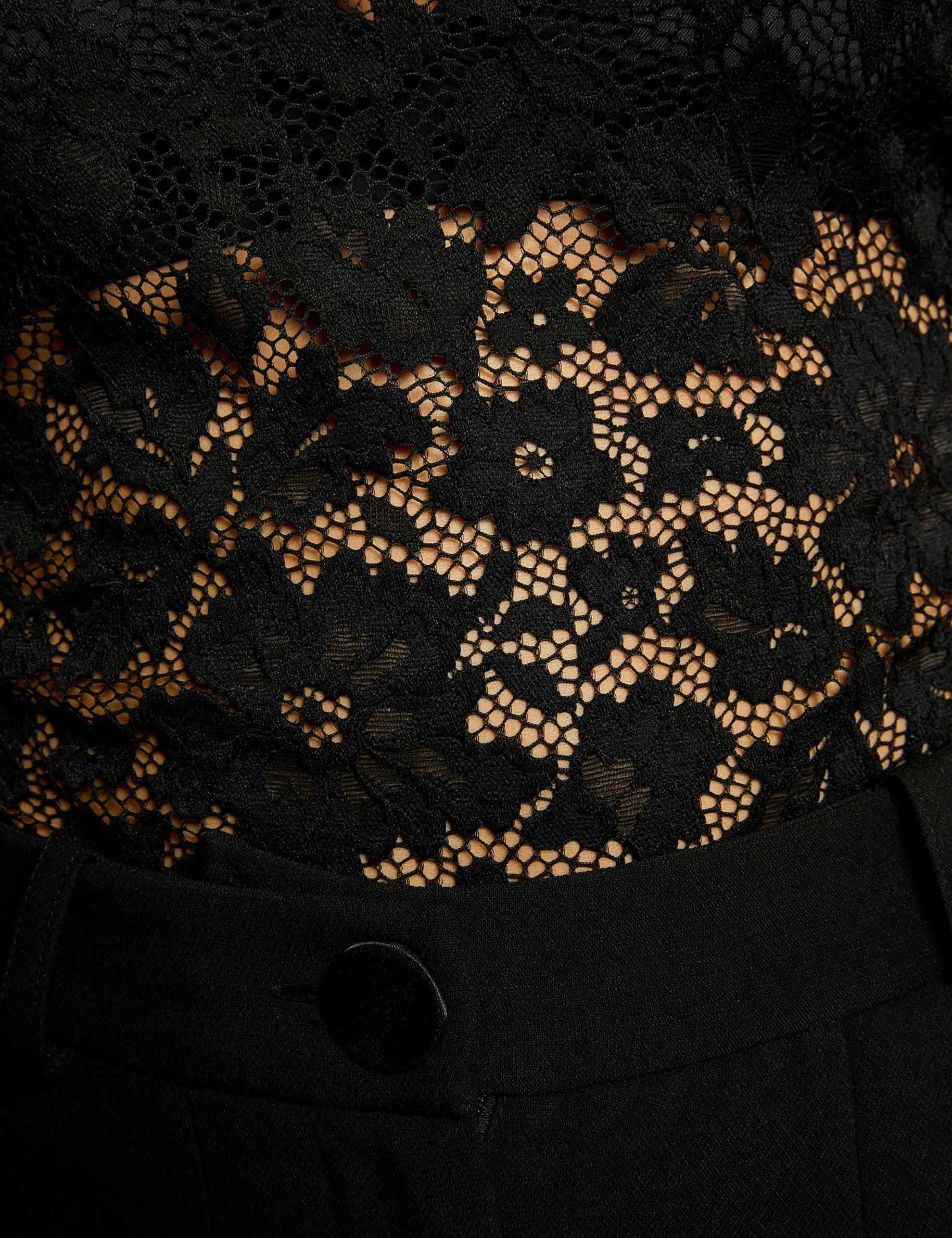 lace bodysuit with neckline black women null