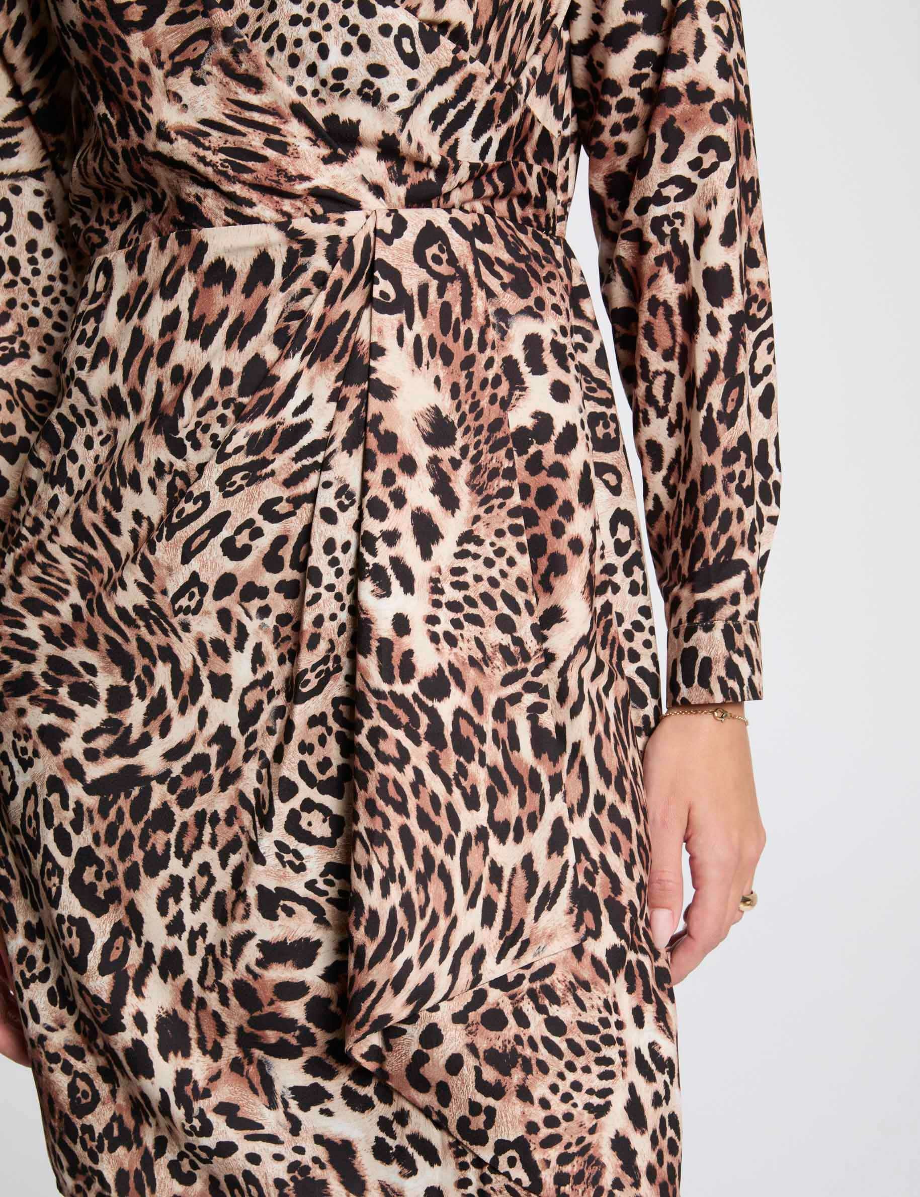 robe courte ajustee imprimee multicolore femme Robe courte ajustée imprimée multicolore femme