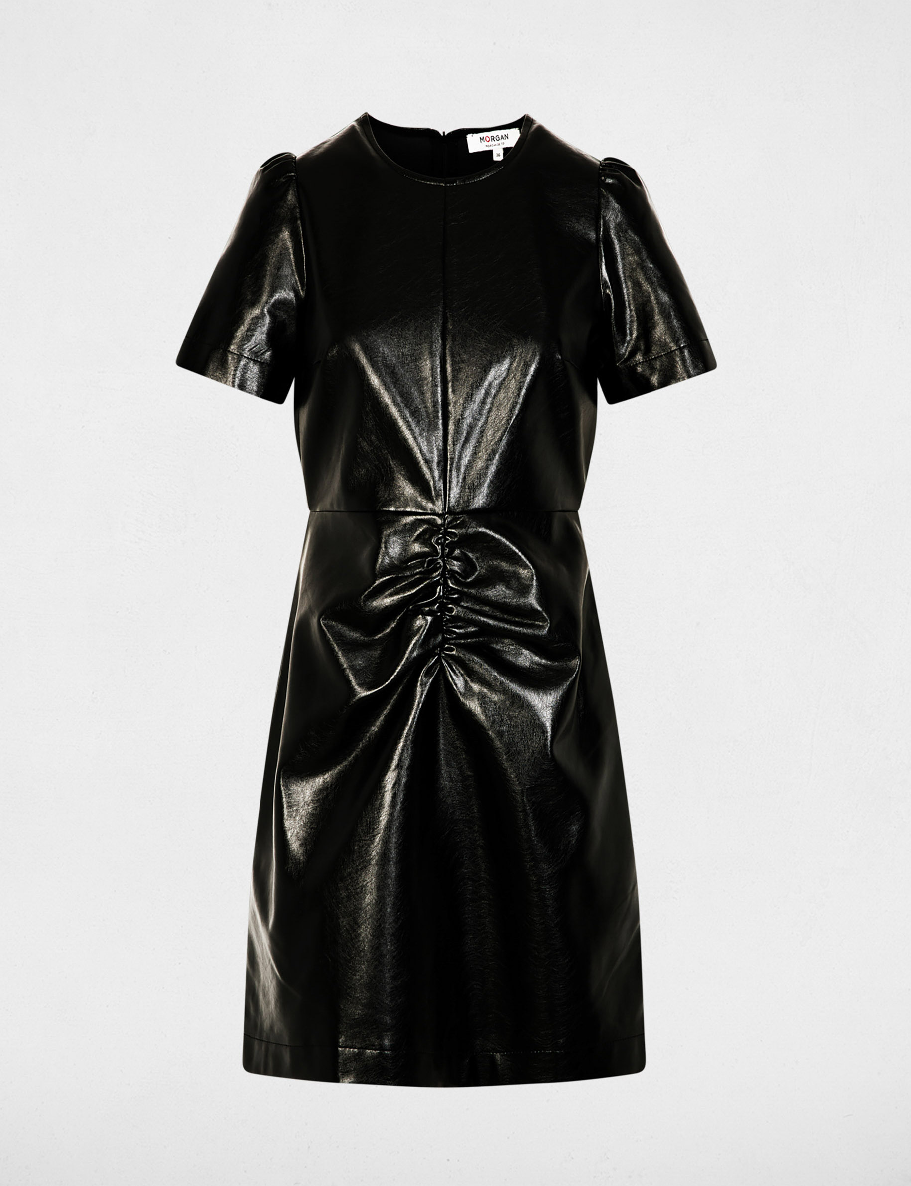 robe courte similicuir noir femme black women
