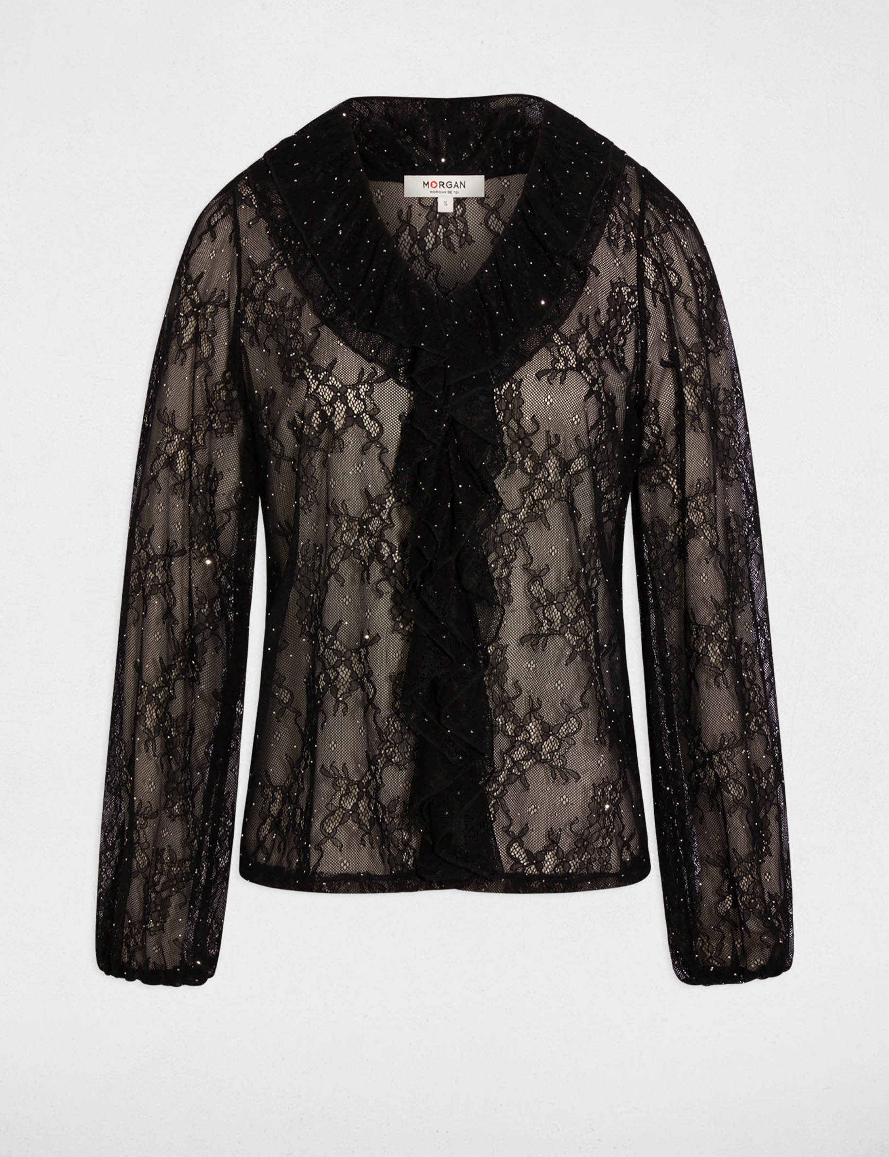 lace v neck t shirt black women Lace v-neck t-shirt black women